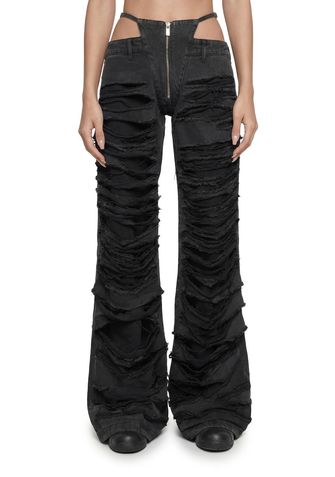 Denim Thong Pants - Black Wash