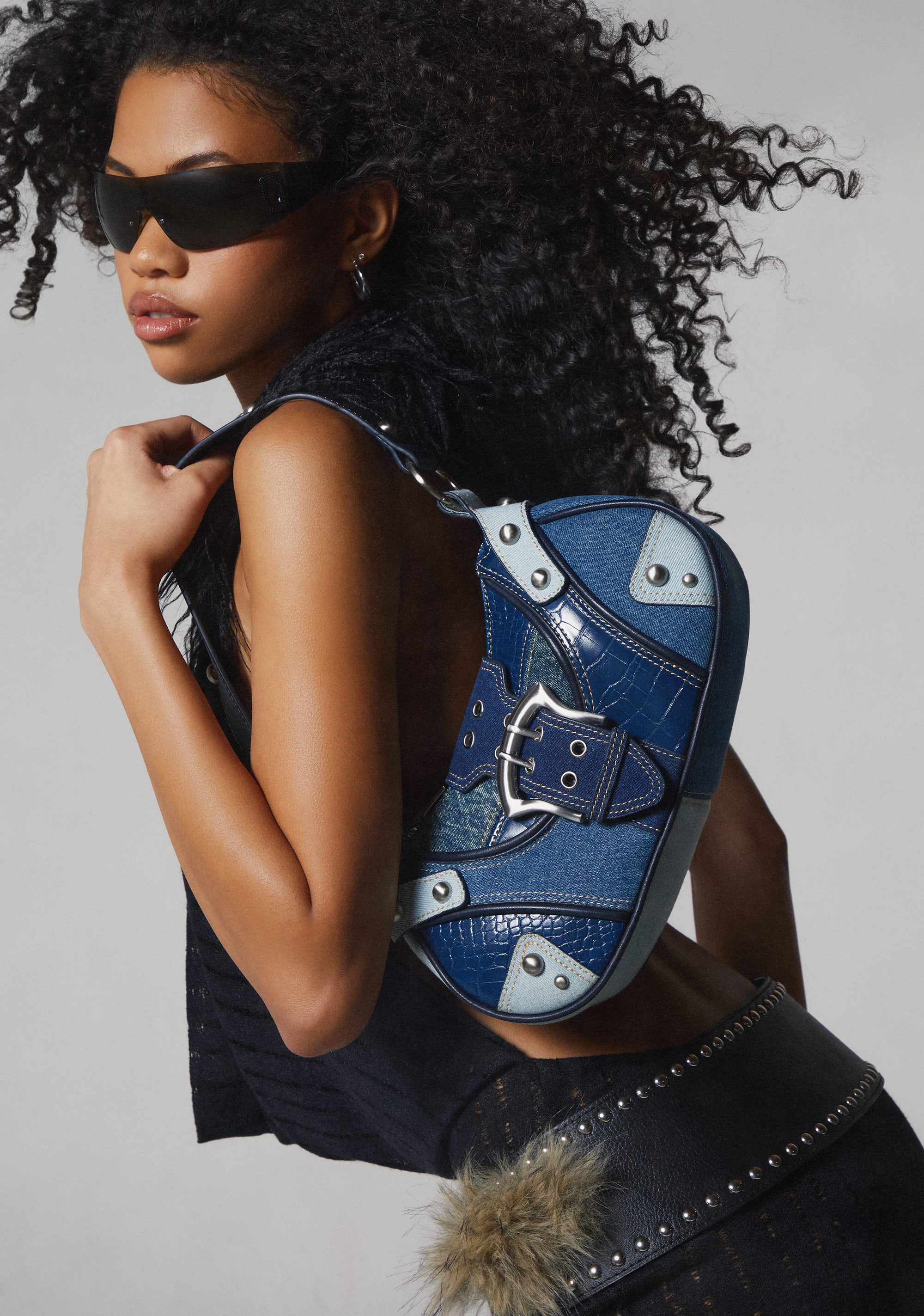 Savage Ways Denim Shoulder Bag - Image 5