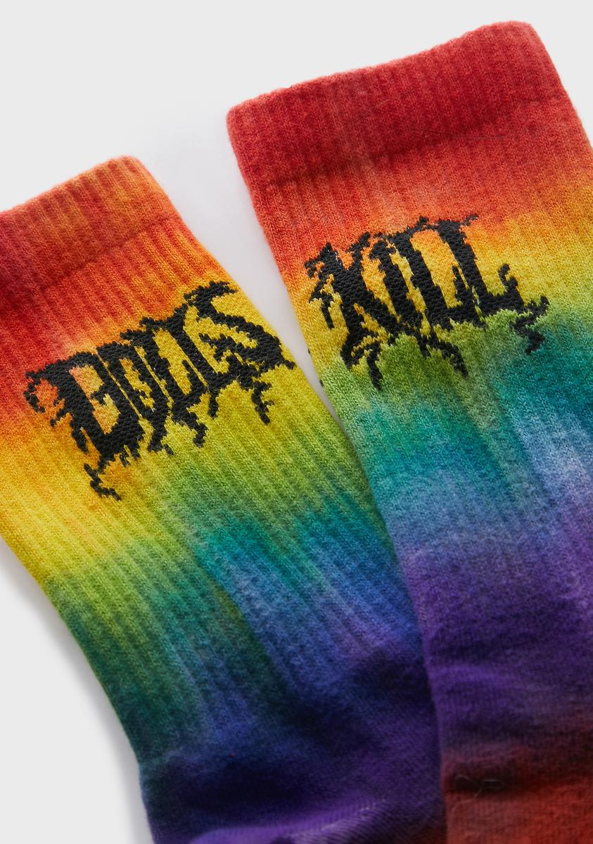 Rainbow Tie Dye Dk Socks - Image 2