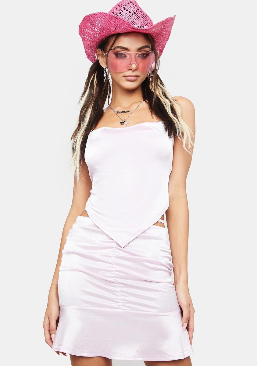 Satin Ruched Skirt - Image 2