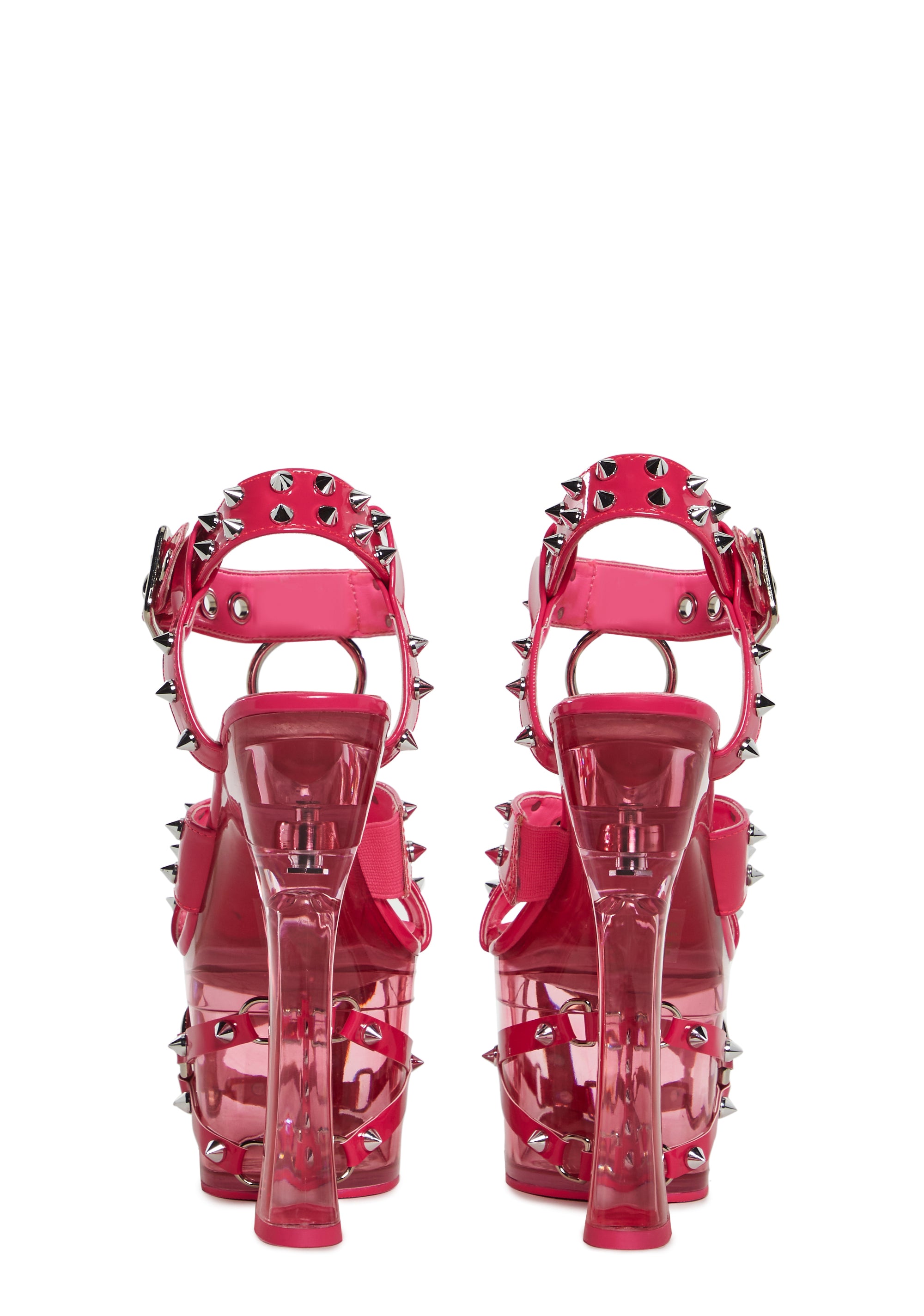 Twisted Darkness Platform Heels - Pink - Image 4