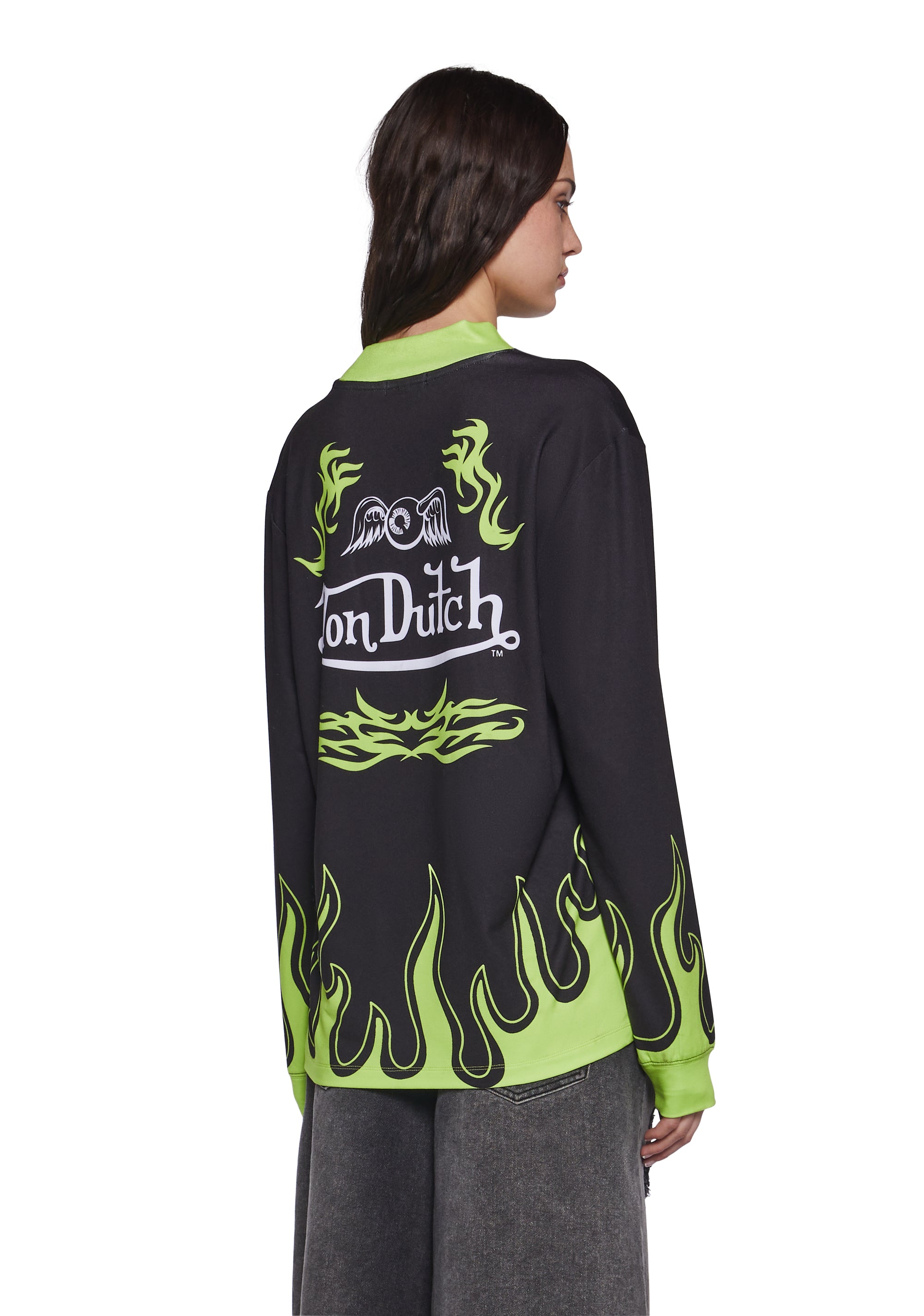Motocross Long Sleeve Tee - Green - Image 4