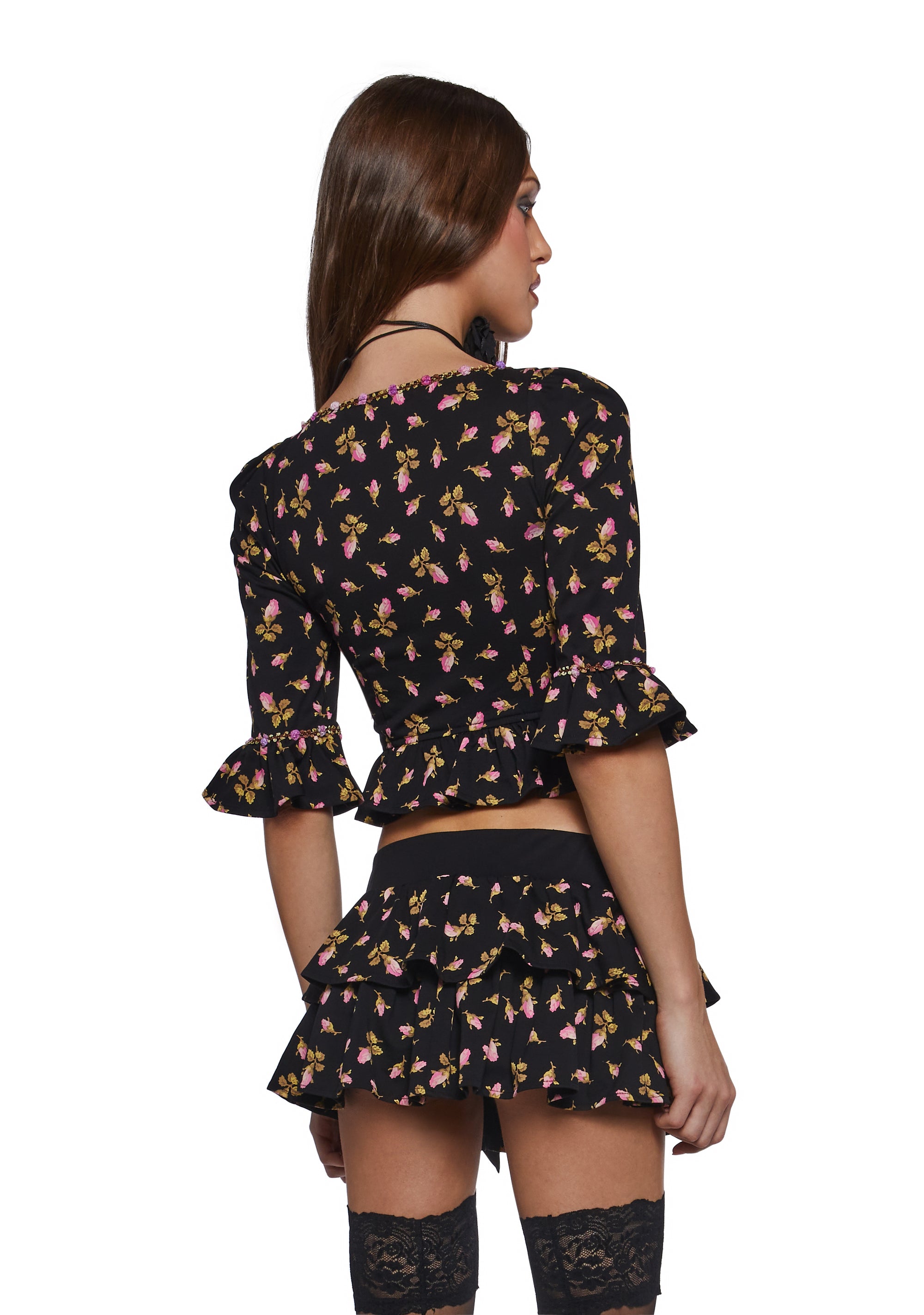 Floral Ruffled Top - Image 3