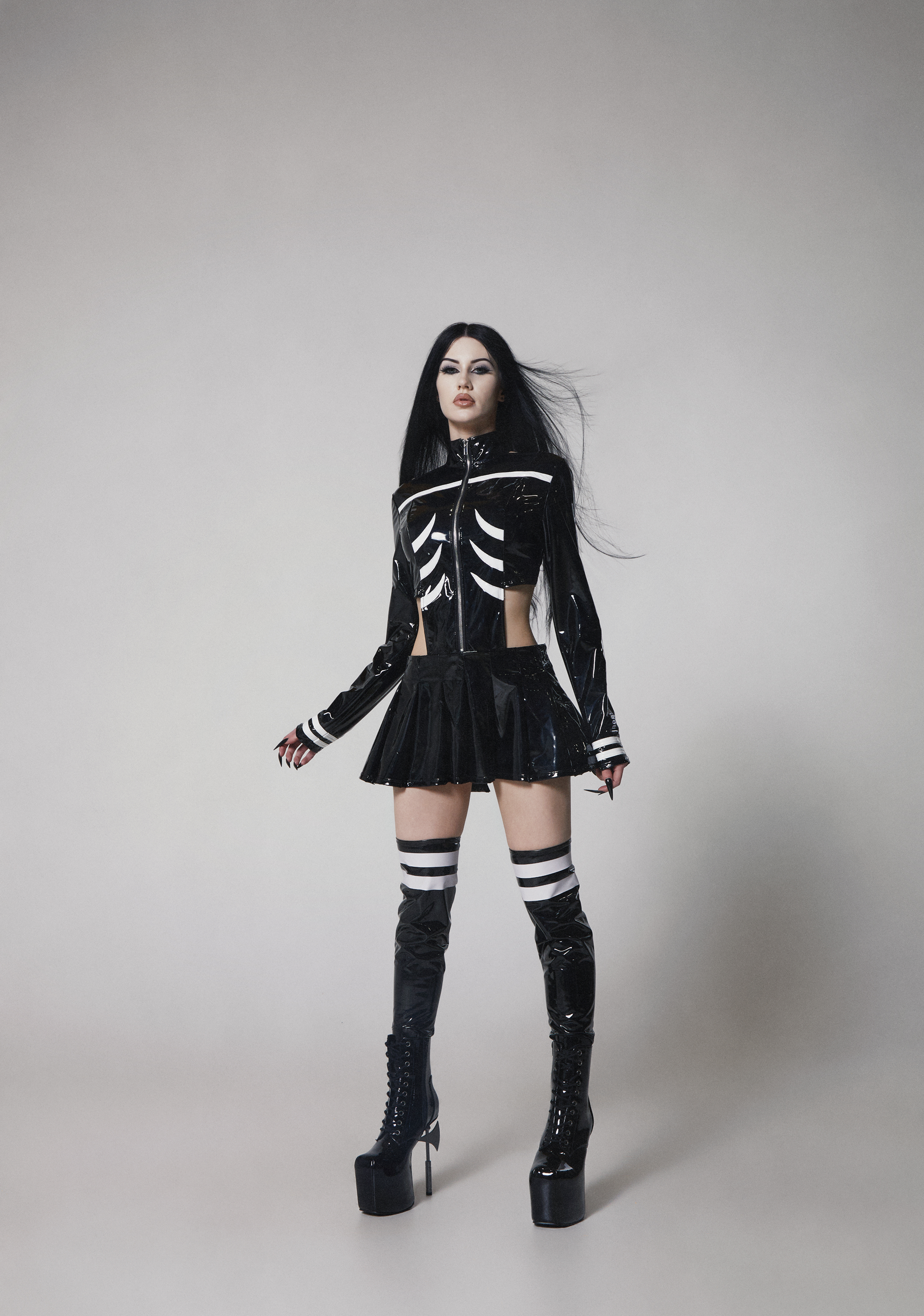 Kaneki Cosplay Mini Dress And Legwarmer Set - Image 9