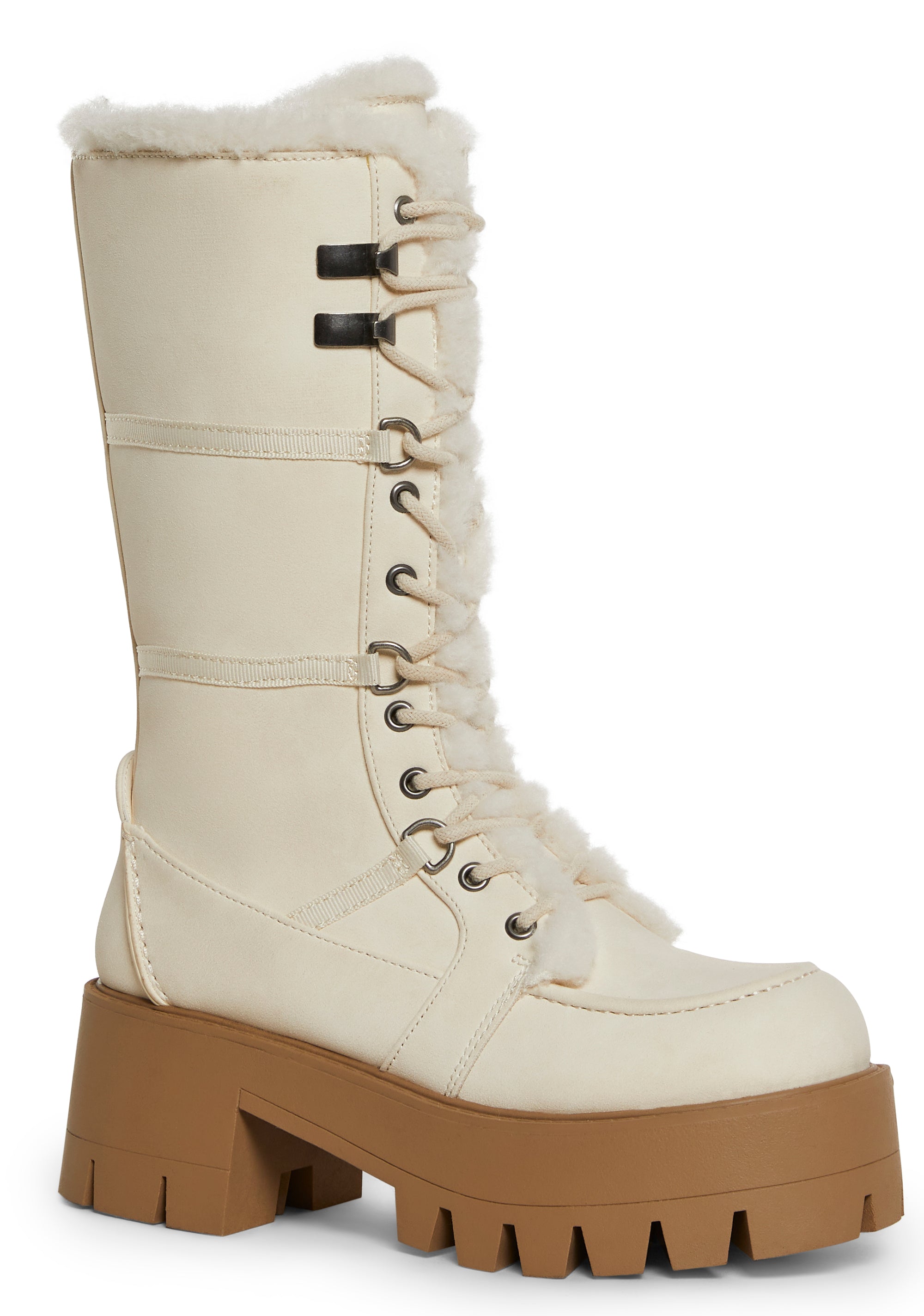 Alternative view of Grunge Trek Hiking Boots - White
