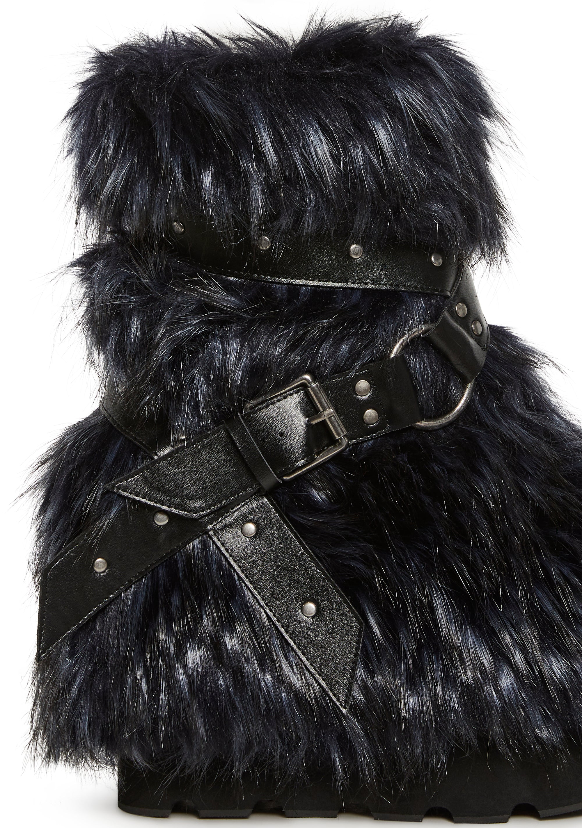 Alternative view of Low Wild Instincts Faux Fur Boots - Blue