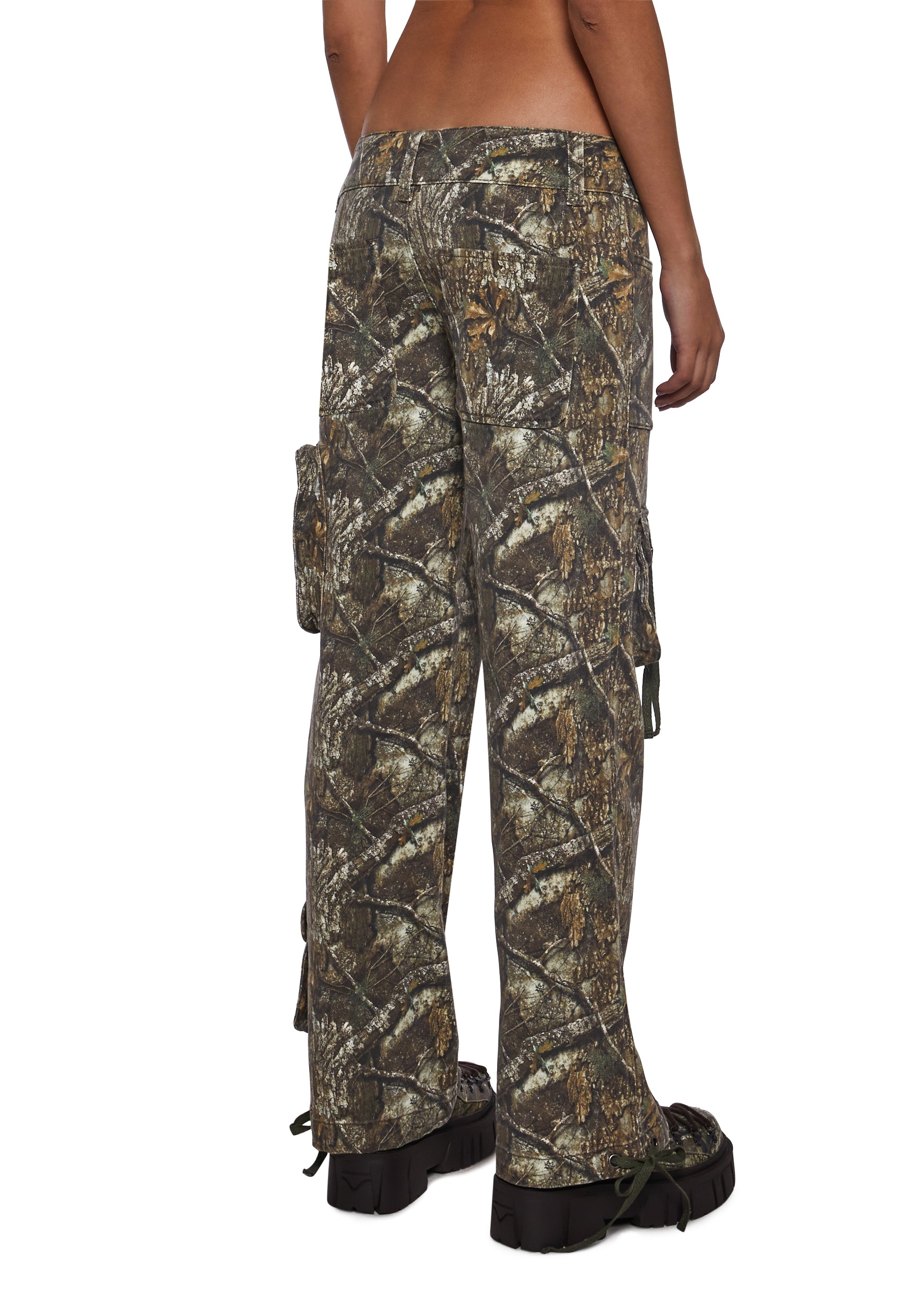 Camo Low Rise Cargo Jeans - Image 4