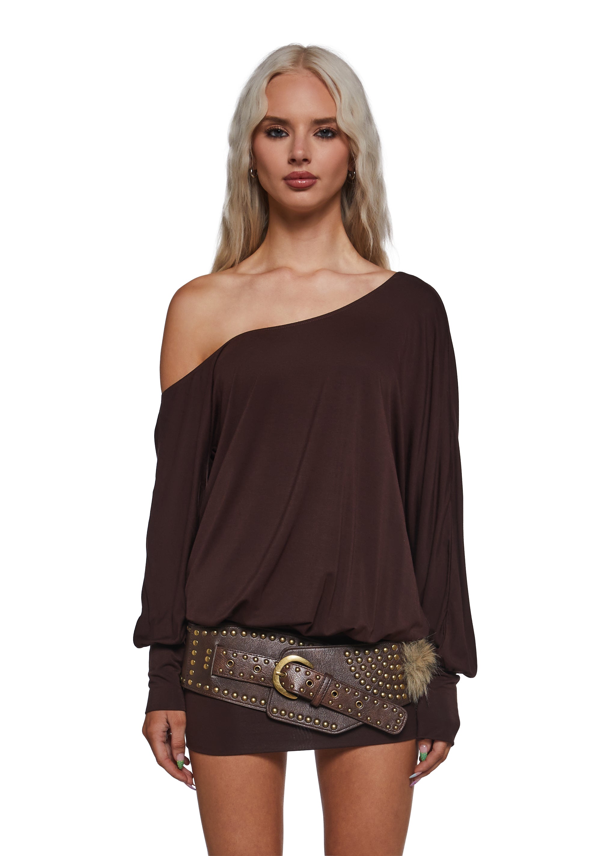 Milana Mini Dress - Brown - Image 6