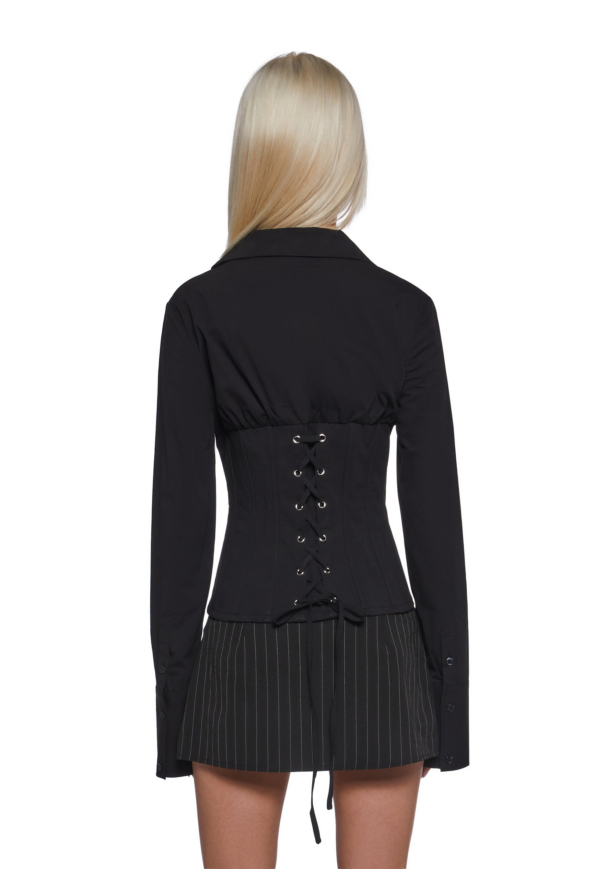 Office Siren Blouse - Black - Image 5