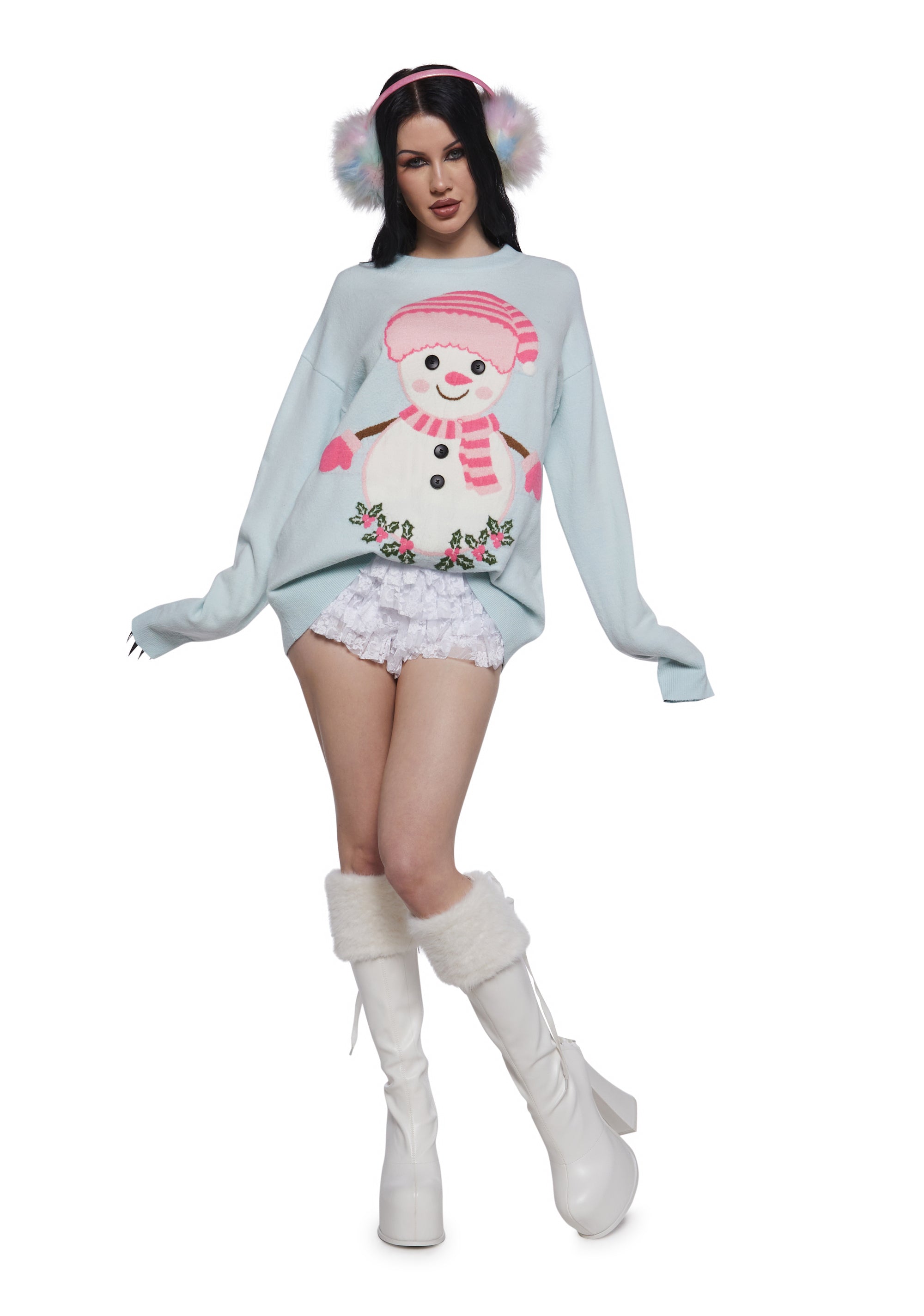 Frosty Dreams Intarsia Sweater - Image 2