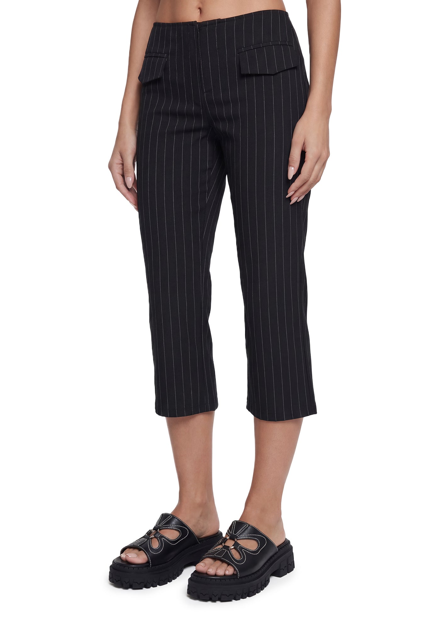 Gwen Pinstripe Capris - Image 3