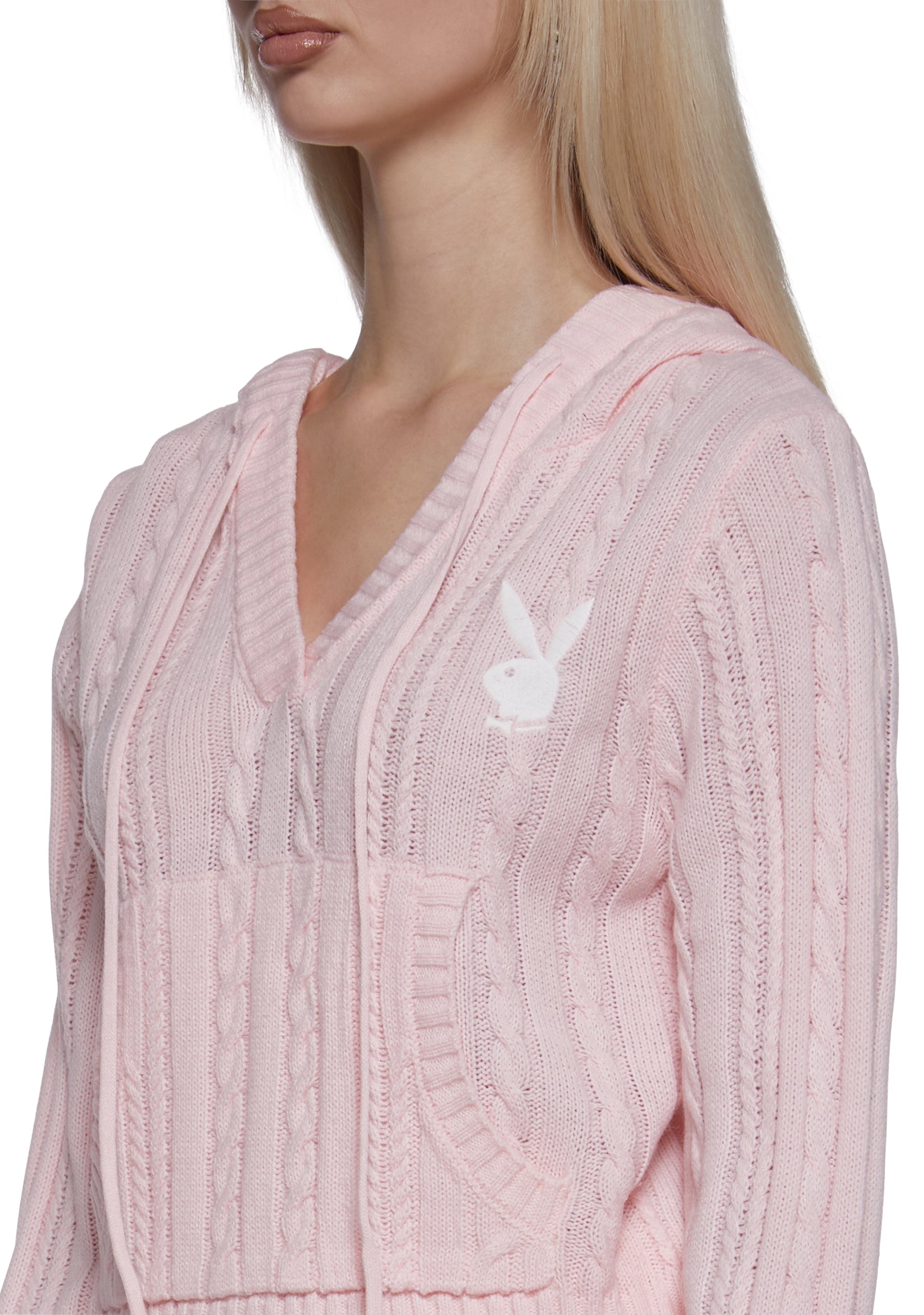 Cable Knit Pullover Hoodie - Image 6