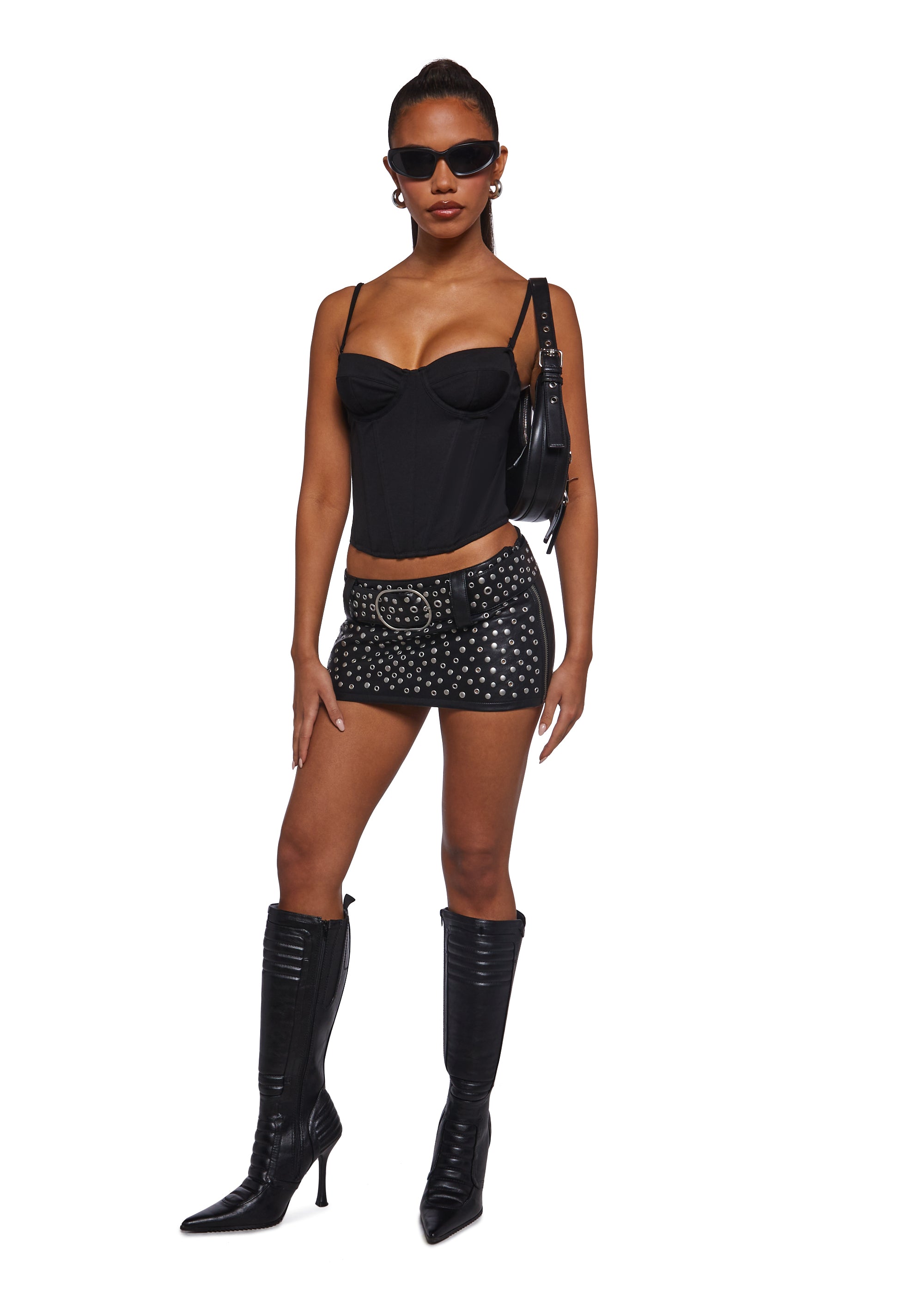 Live It Up Studded Mini Skirt - Image 2