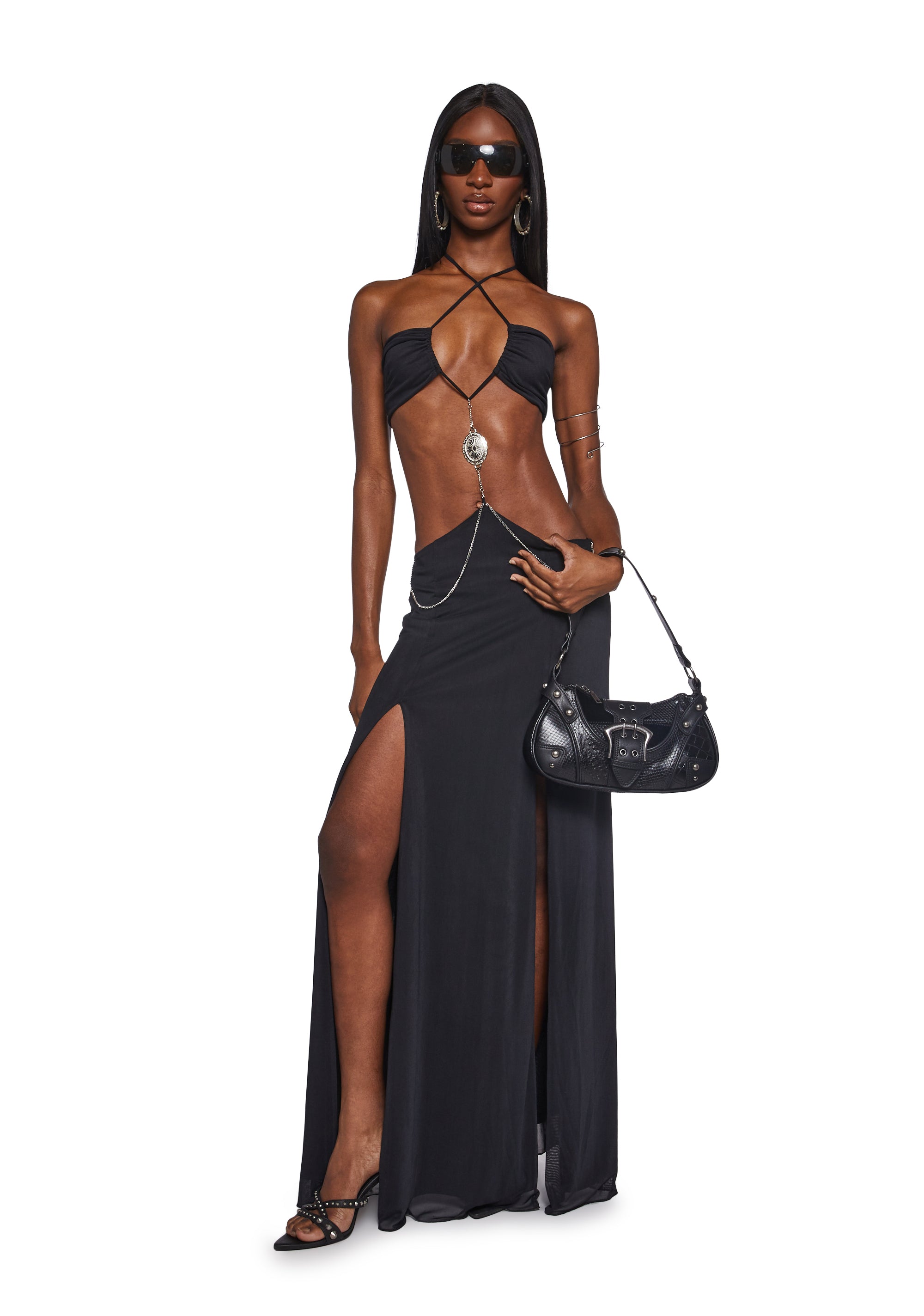 Dance Pulse Maxi Dress - Black - Image 5