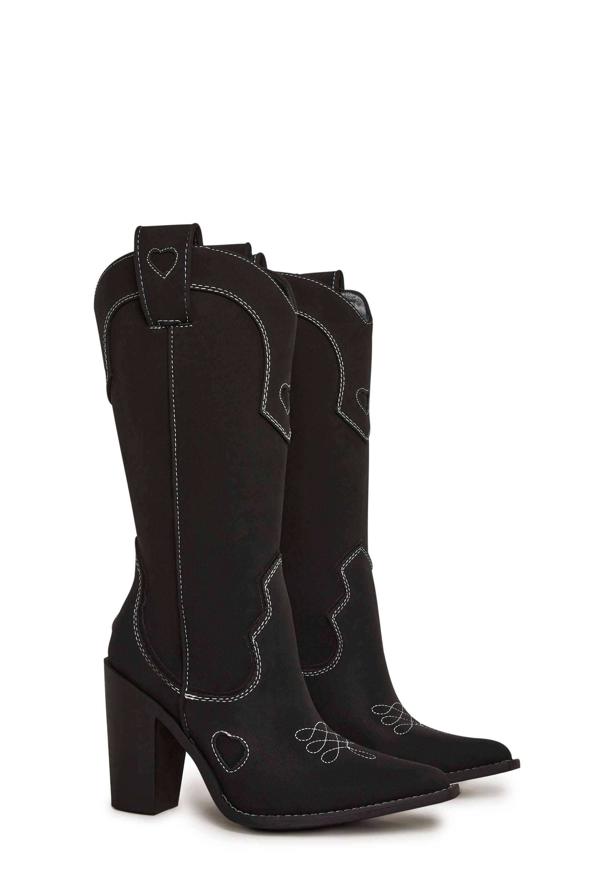 Basic Present Perfect Cowgirl Boots - Black - Image 3