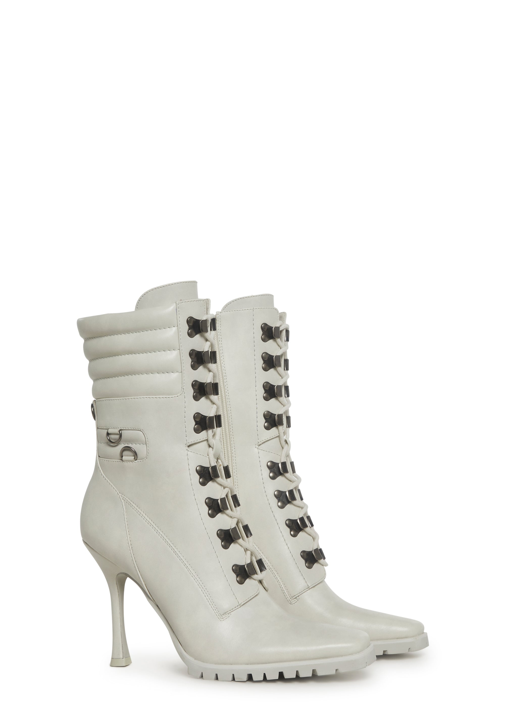 Future Frenemy Heeled Booties - White - Image 3