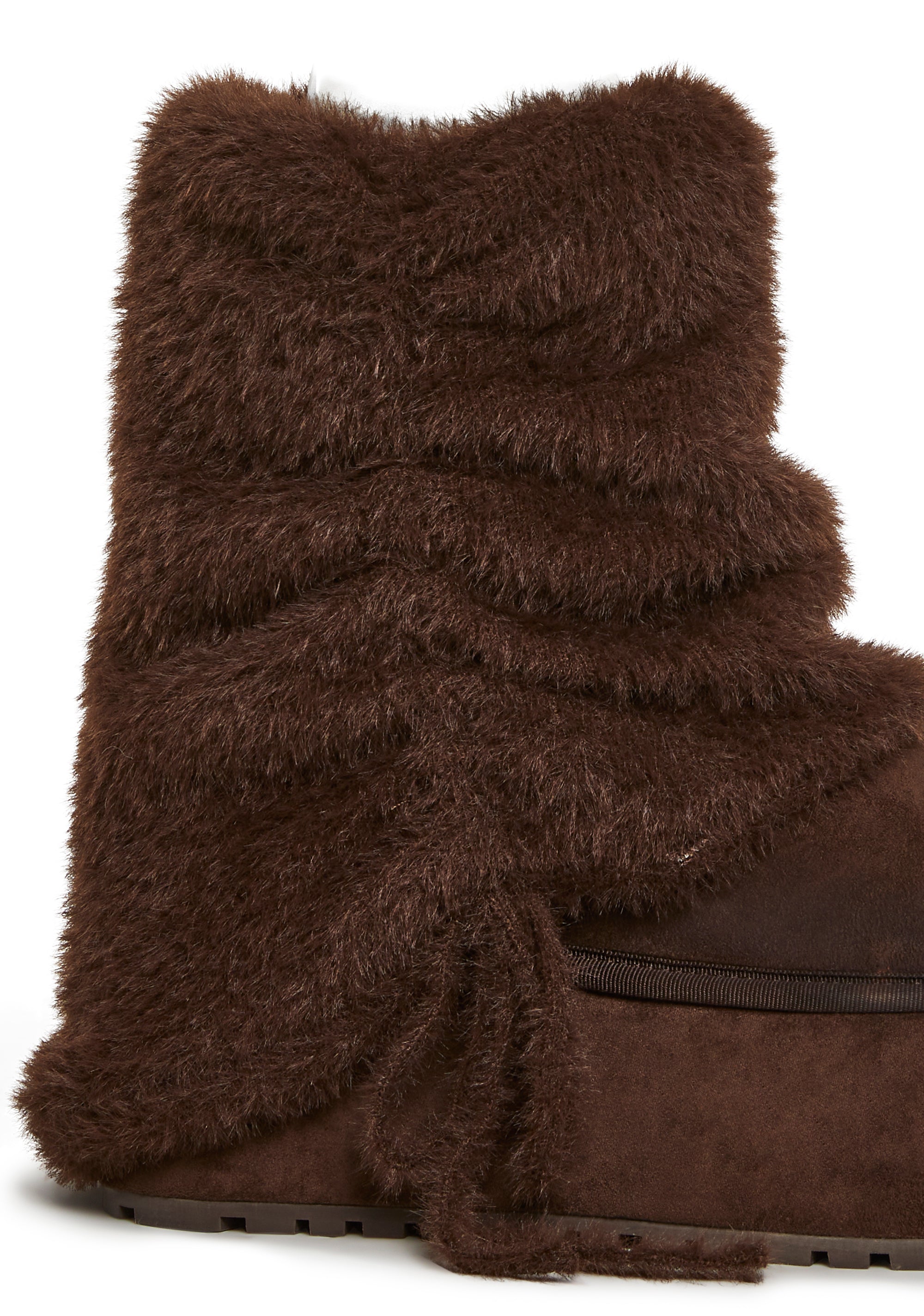 Alternative view of Snuggle Sesh Platform Booties - Brown