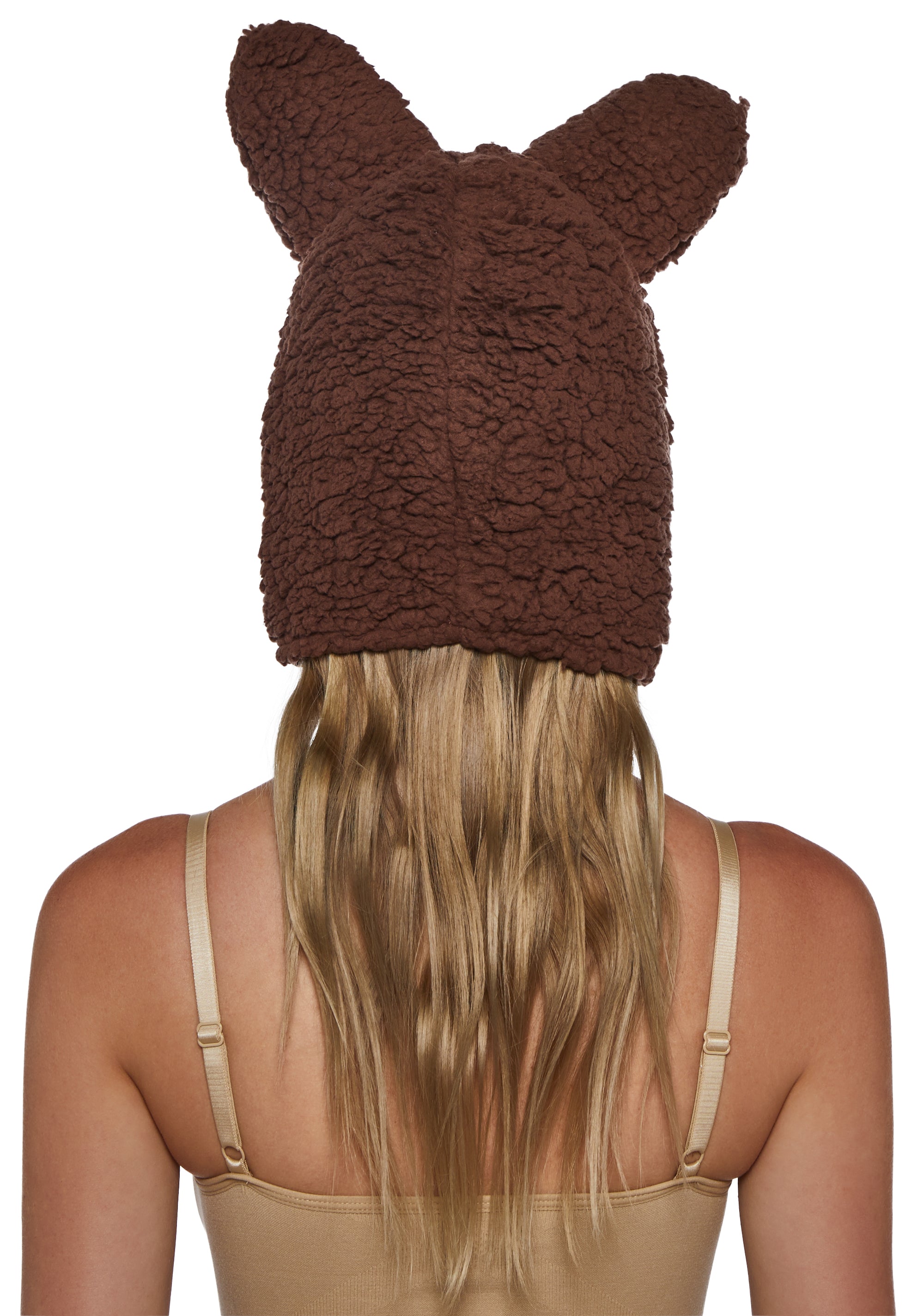 Little Monster Costume Hood - Brown - Image 4
