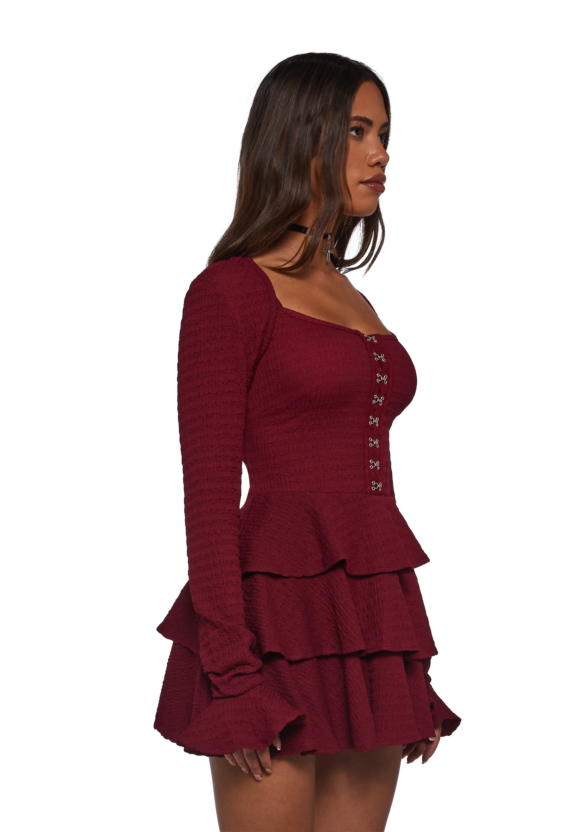 A Little Drama Mini Dress - Image 3