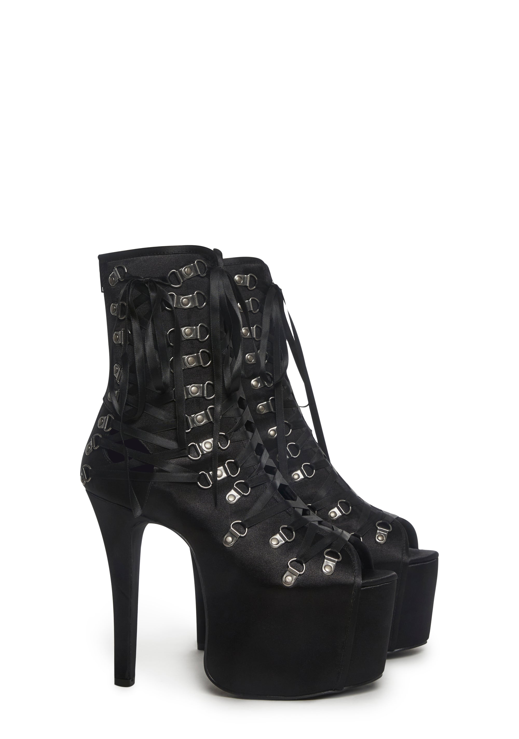 Glamtopia Lace -Up Platform Heels - Image 3