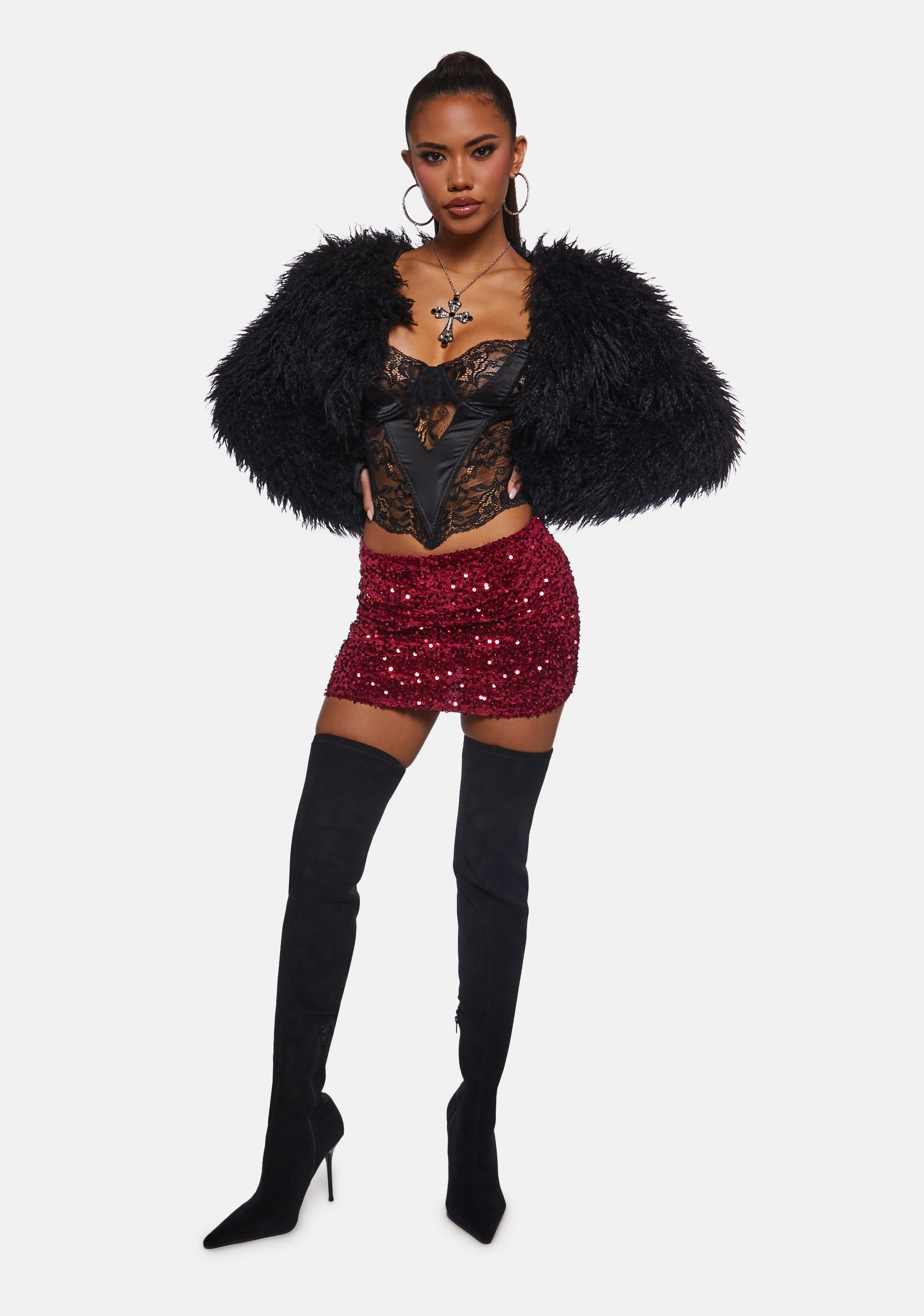 Alternative view of Sparkle Me Mini Skirt