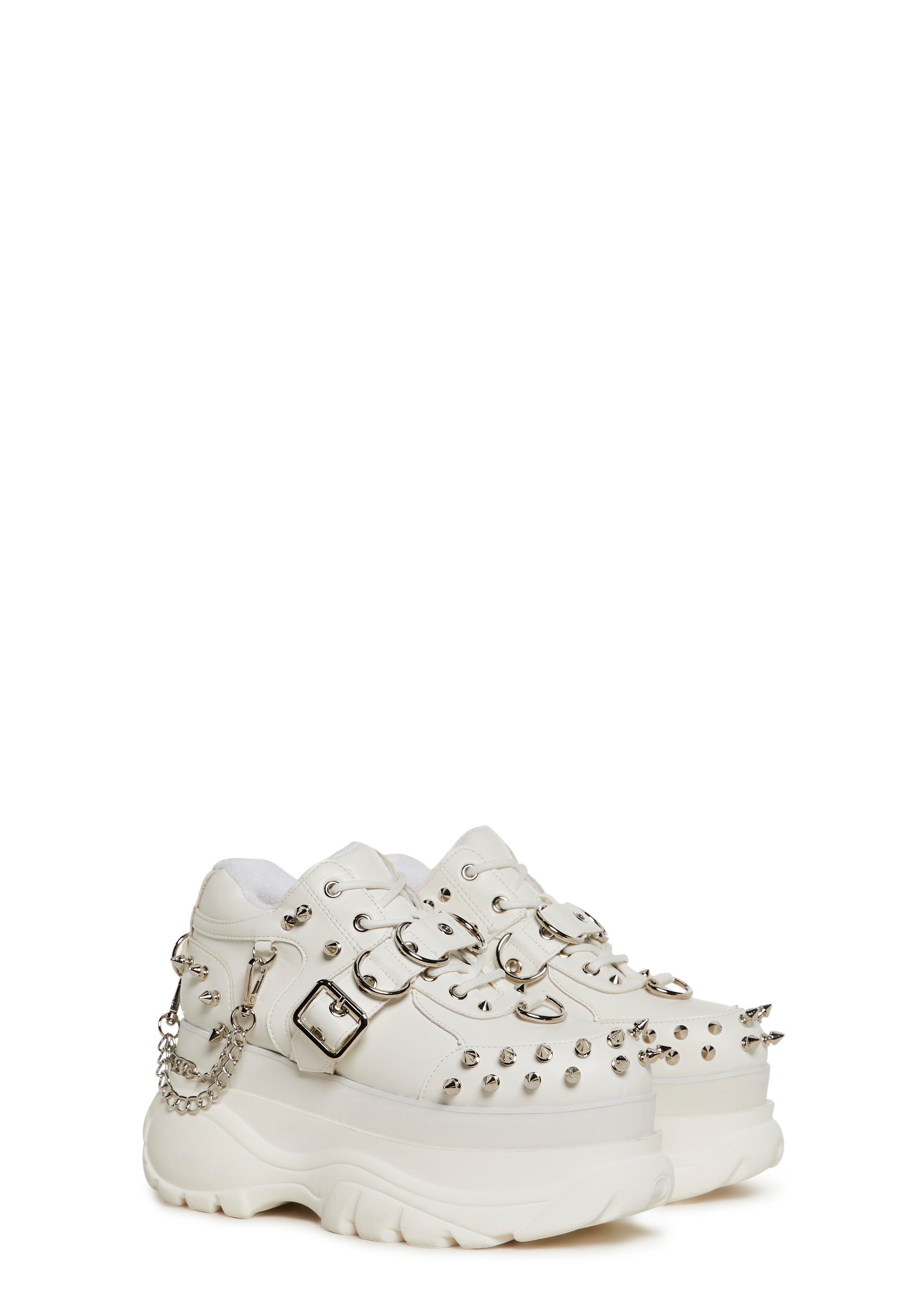 Midnight Pit Spiked Sneaker - White - Image 3