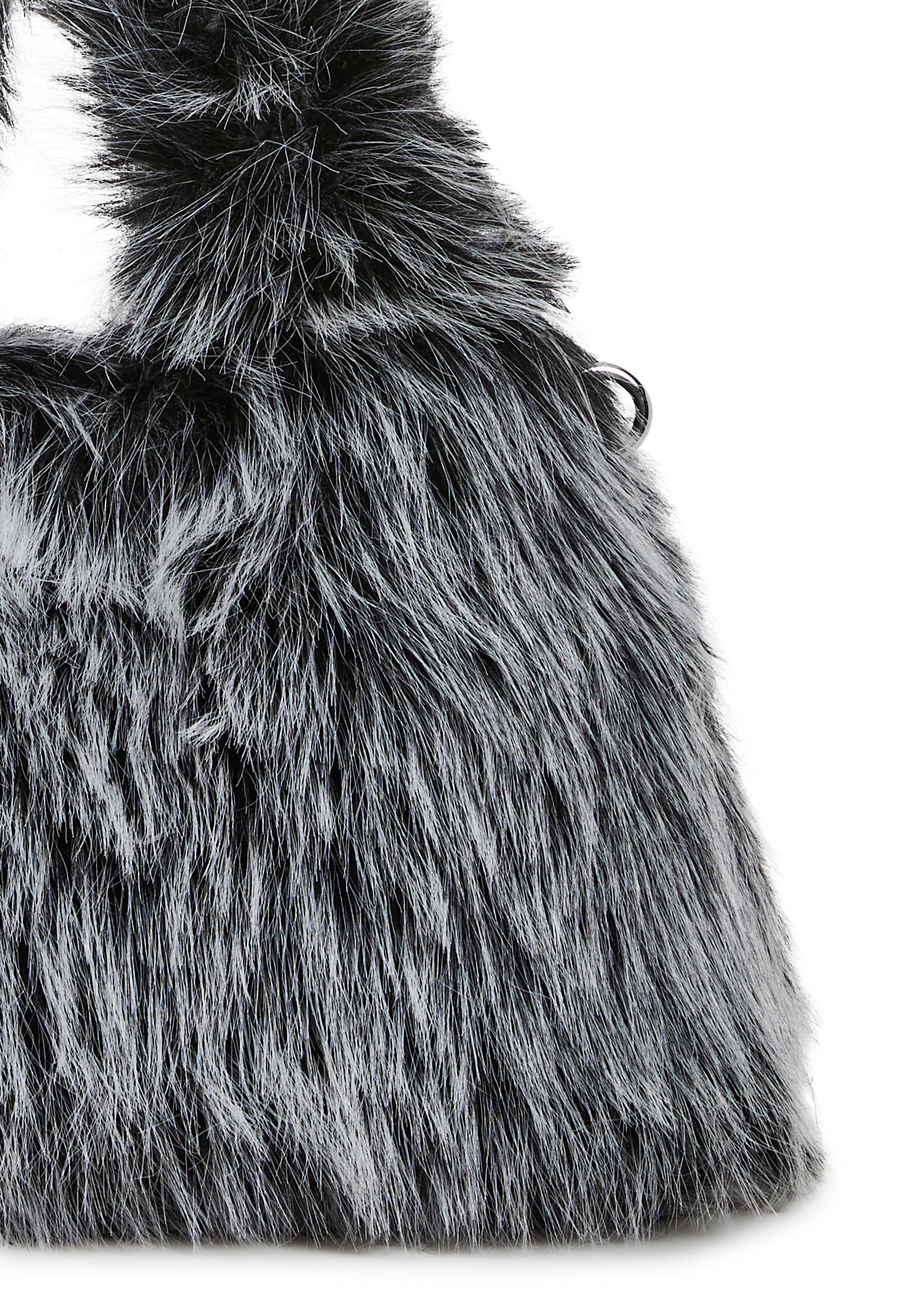 Arctic Noir Faux Fur Bag And Hat Set - Image 9