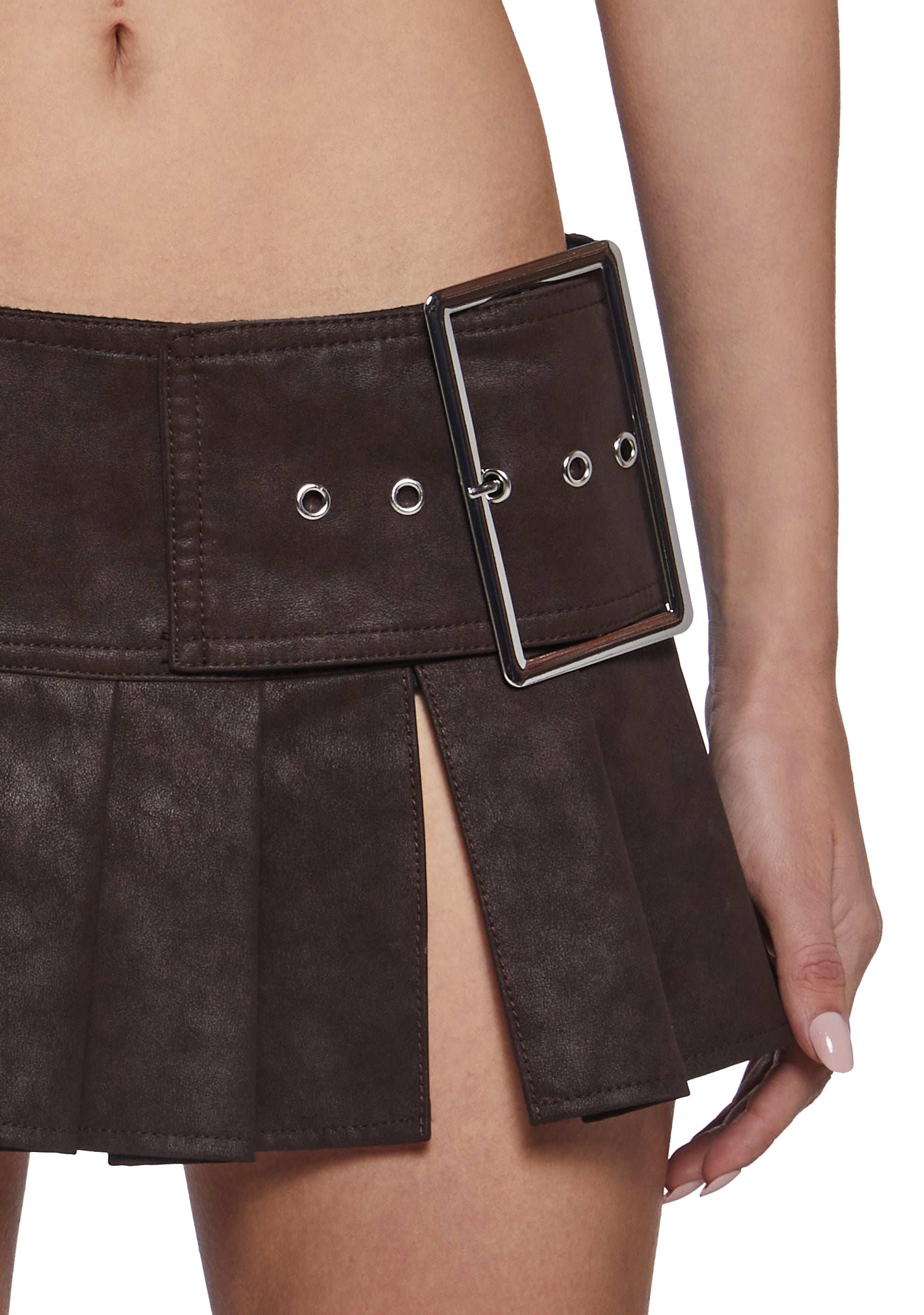 Viral Takeover Mini Skirt - Brown - Image 5
