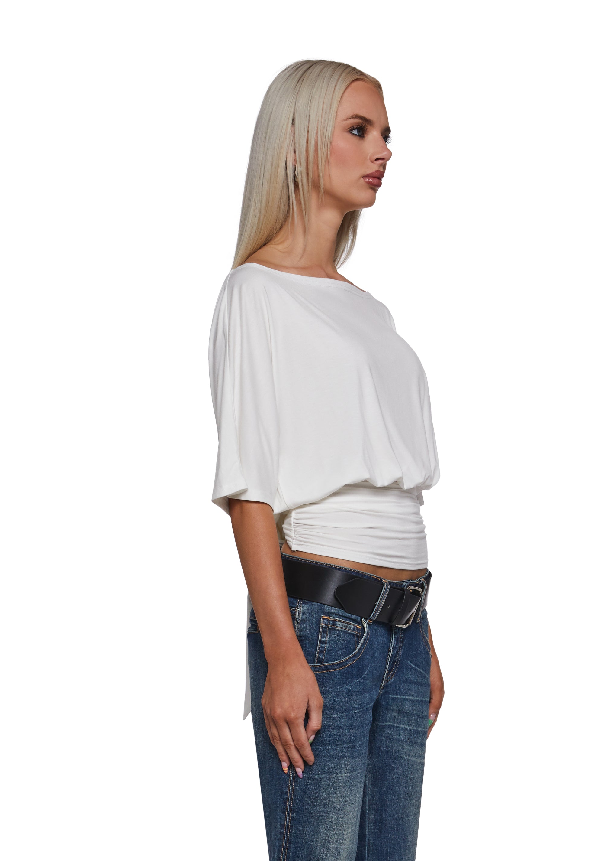 Charm Behavior Wrap Top - White - Image 3