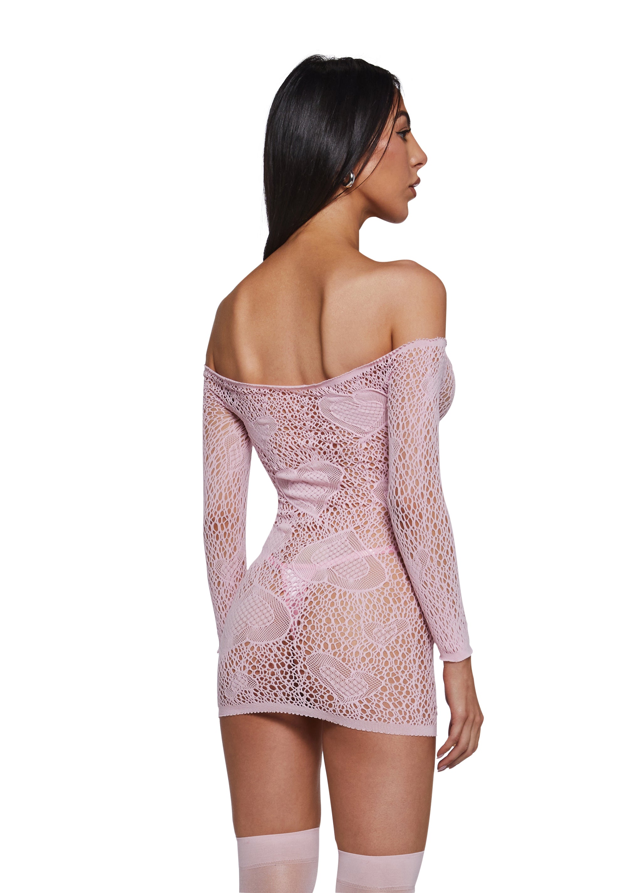 My Everything Off The Shoulder Dress - Pink - Image 4