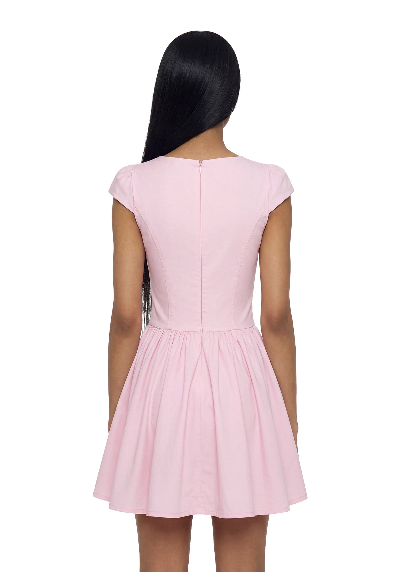 Sweet Of You Peplum Dress - Pink - Image 4