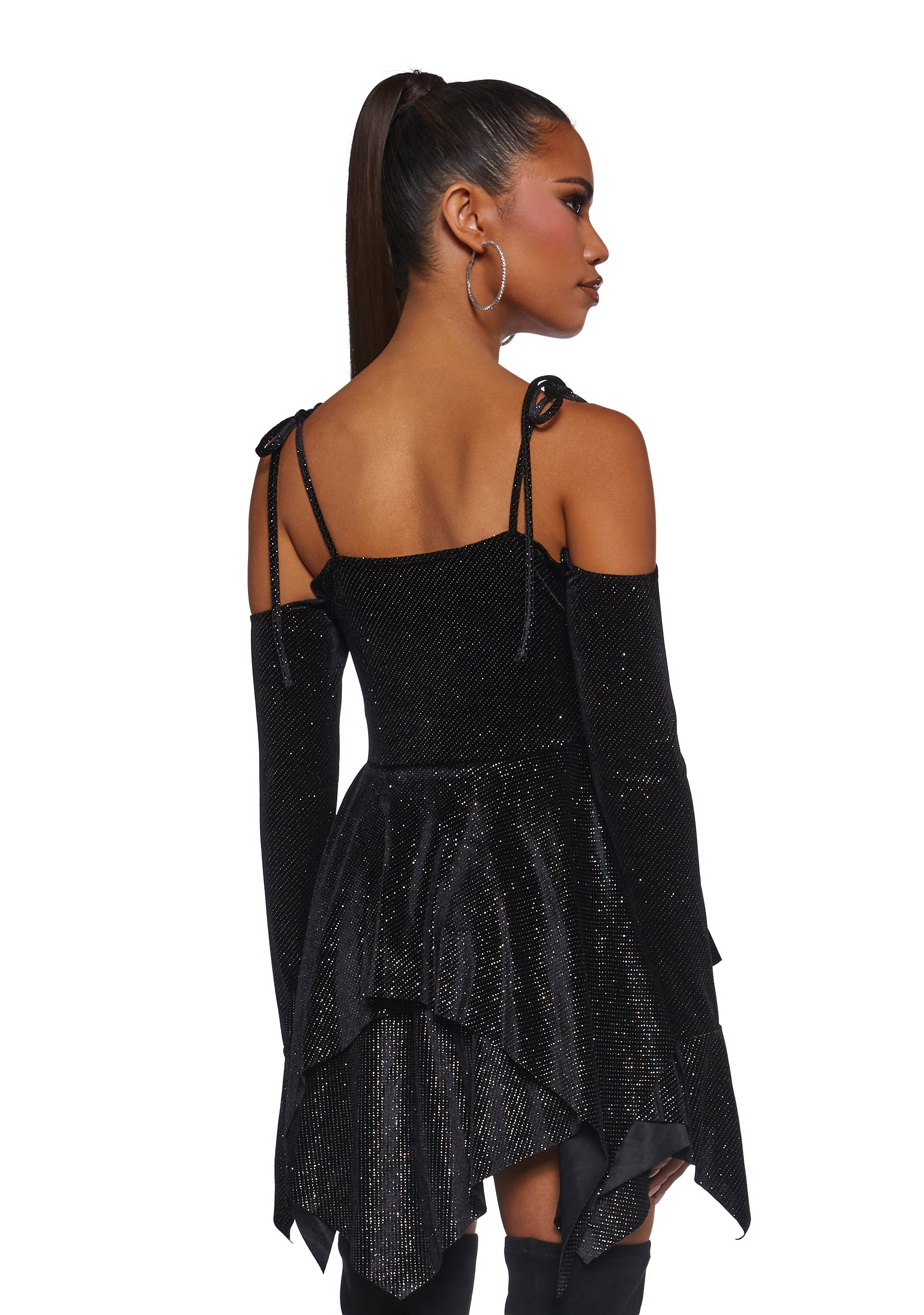F Is For Fairies® Handkerchief Dress - Glitter Velour - Image 4