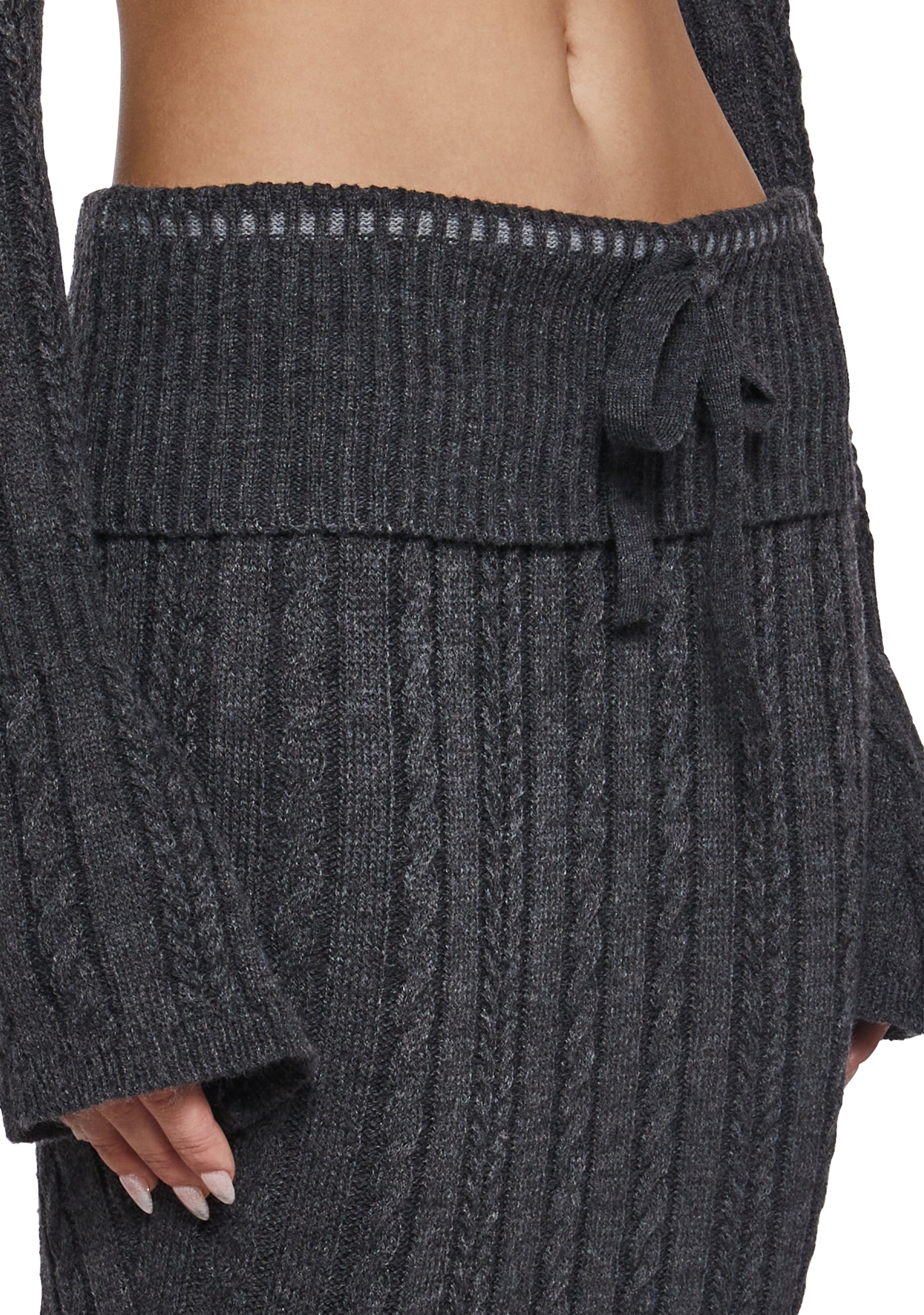 Deep Thoughts Cable Knit Maxi Skirt - Image 5