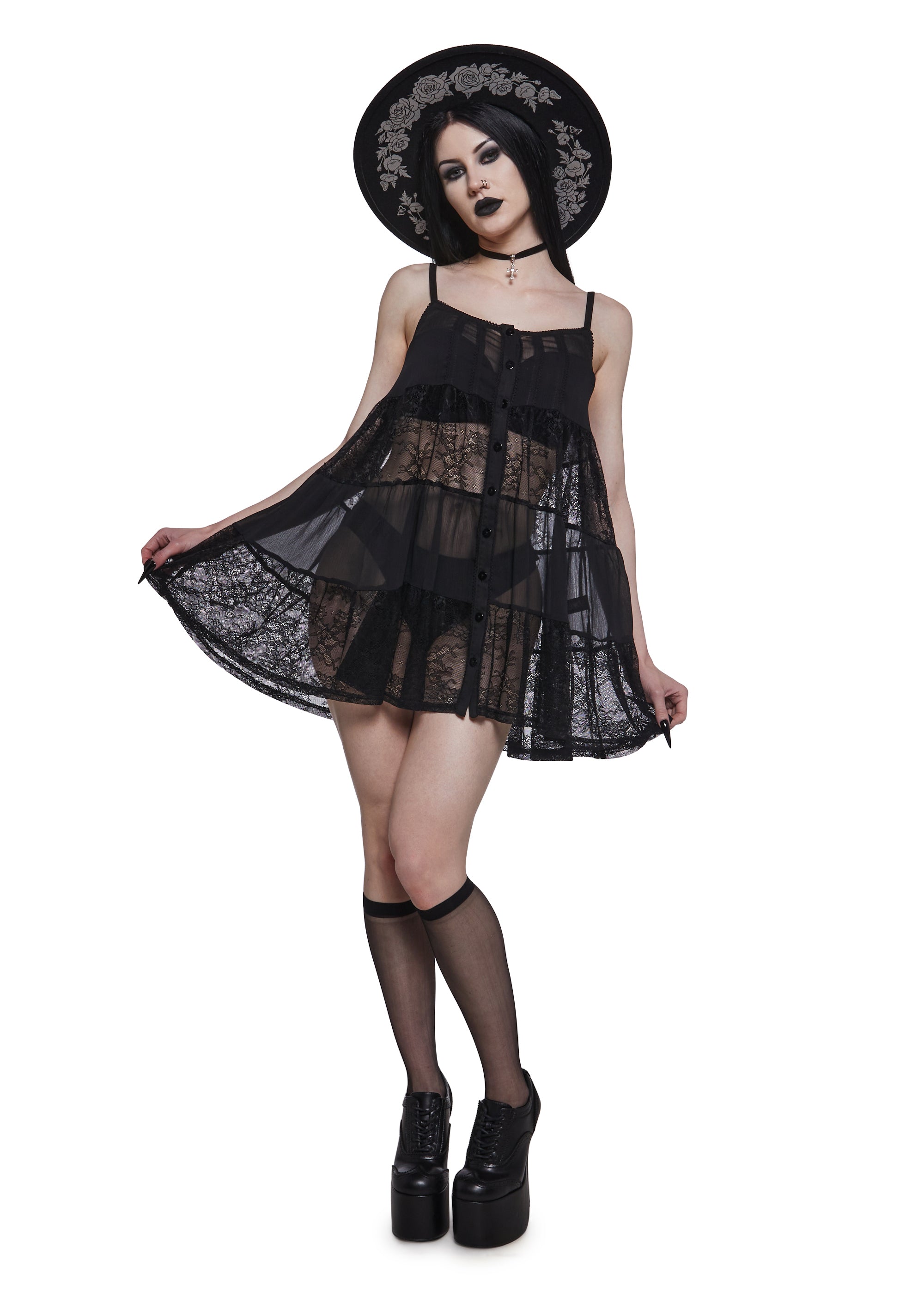 Iris Lace Baby Doll Dress - Image 2