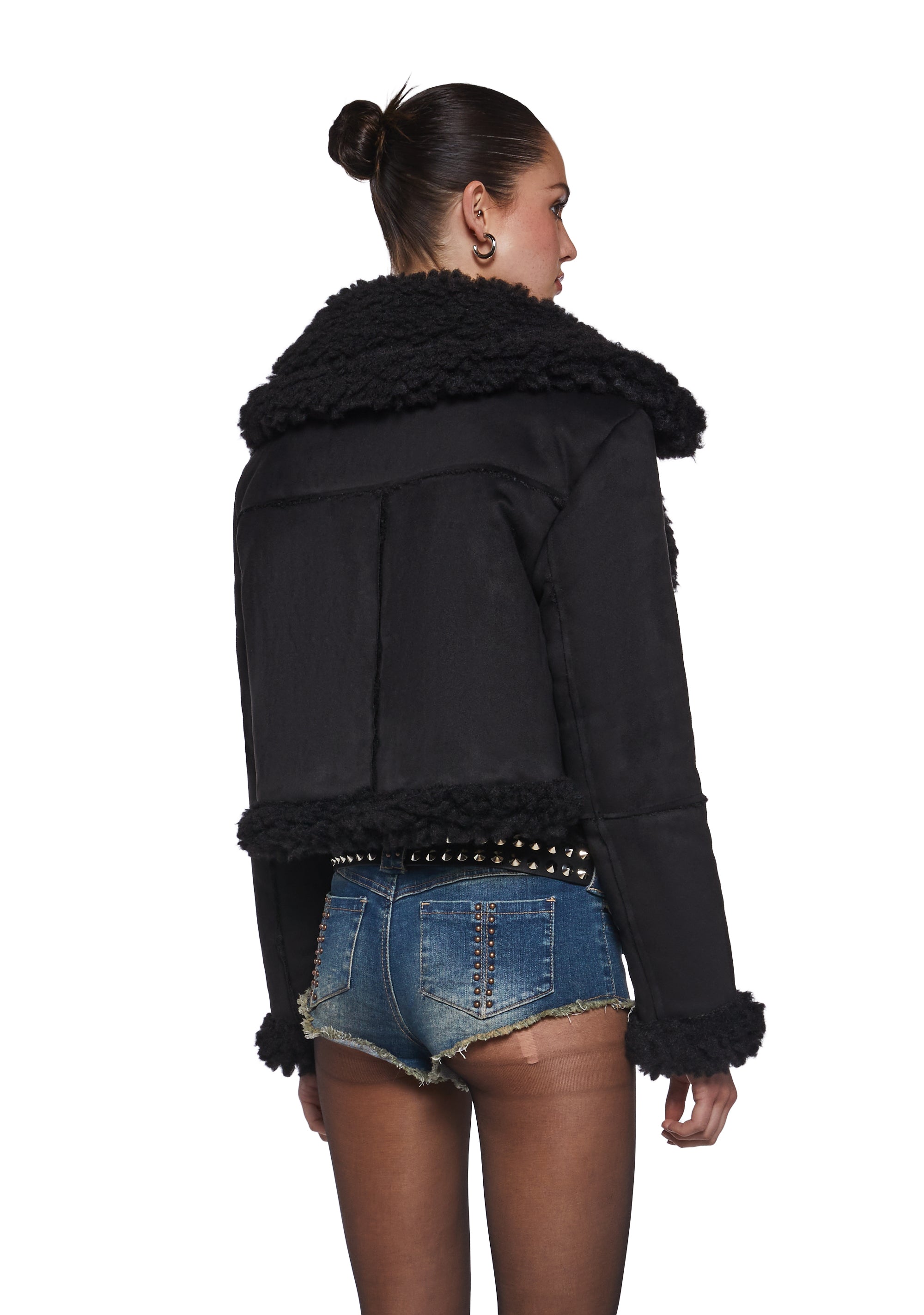 Shrouded Secrets Cropped Coat - Image 4