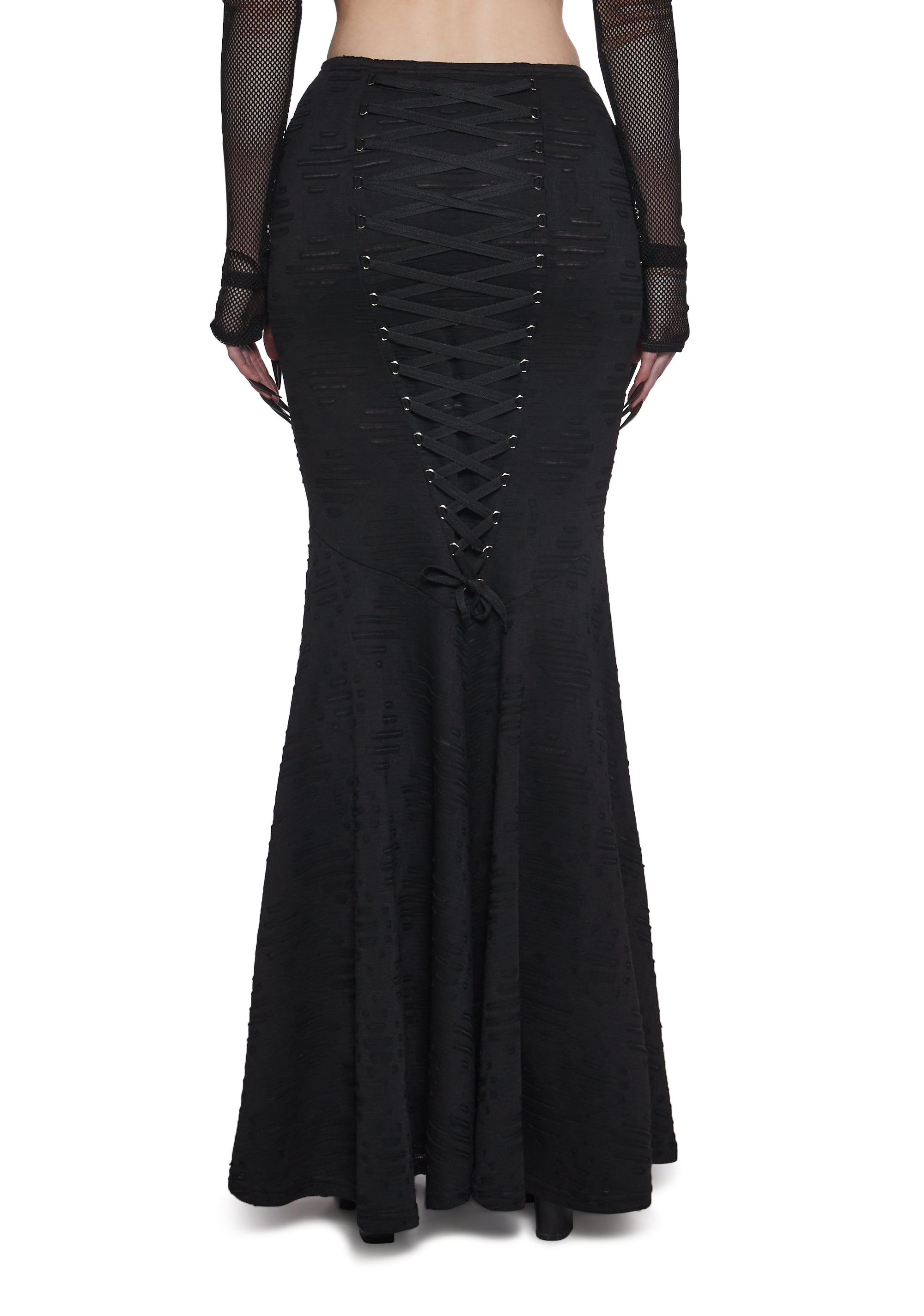 Dark Elegance Corset Maxi Skirt - Image 4