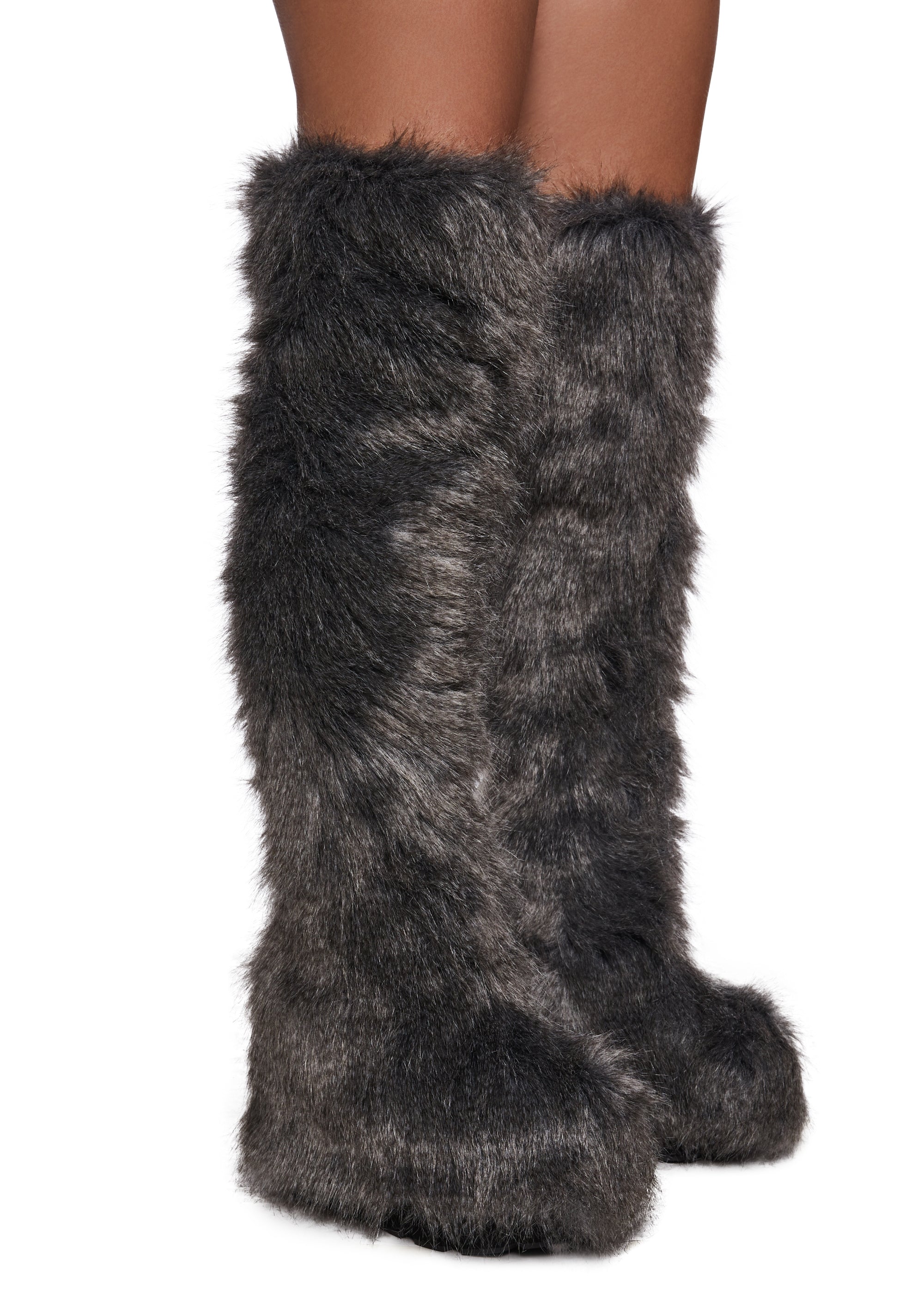 Wild Instincts Thigh High Boots - Gray - Image 3
