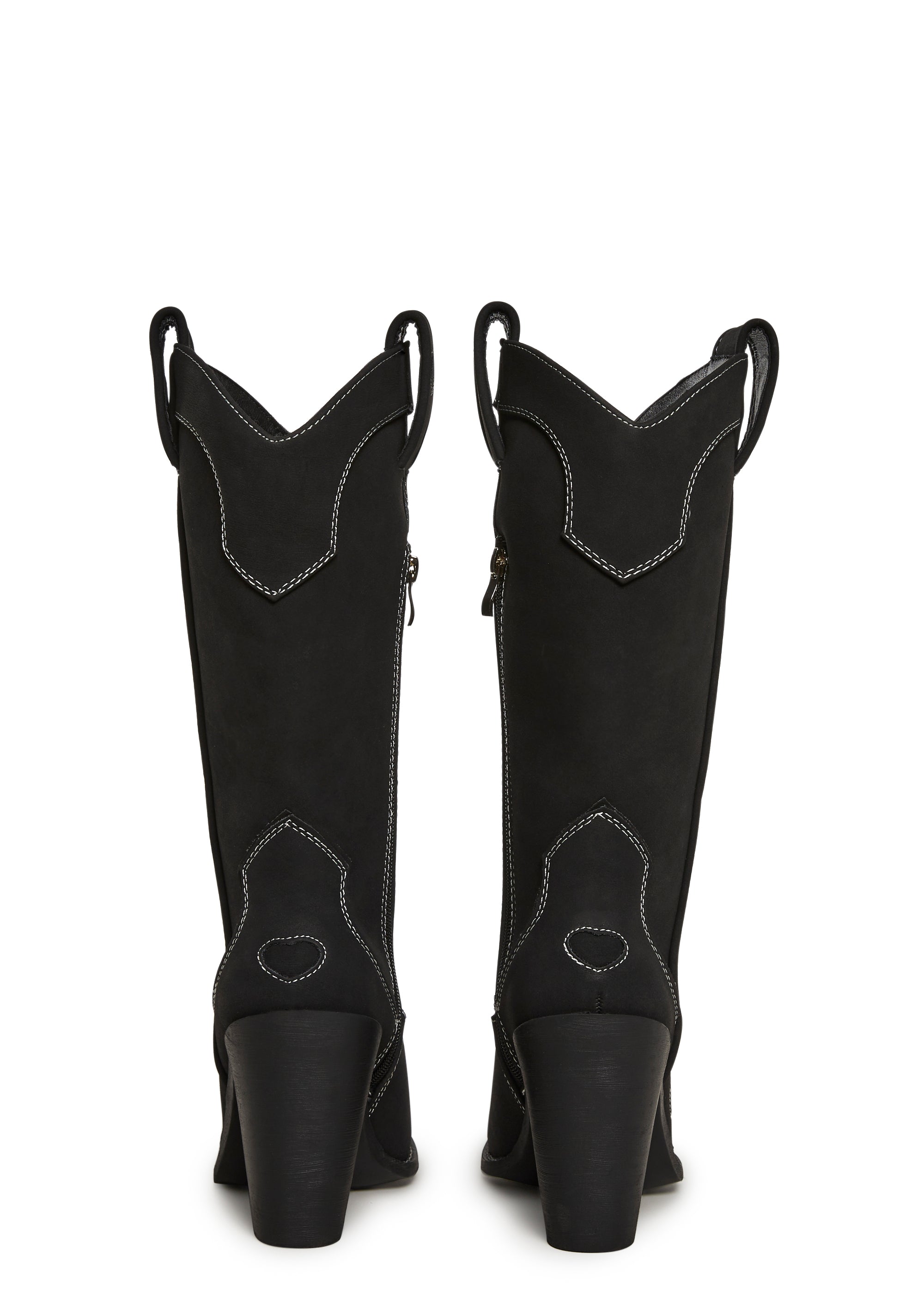 Basic Present Perfect Cowgirl Boots - Black - Image 4