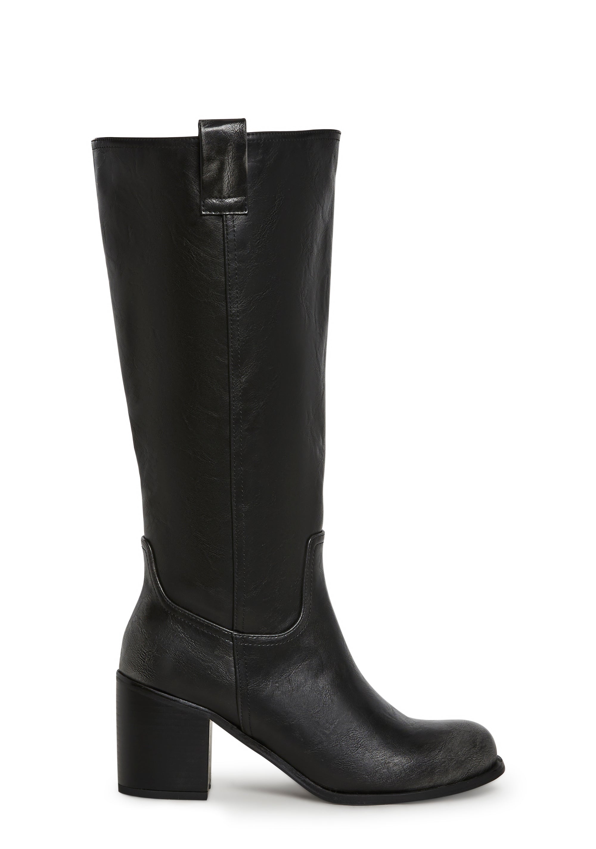 Luster Vegan Leather Boots - Black - Image 5