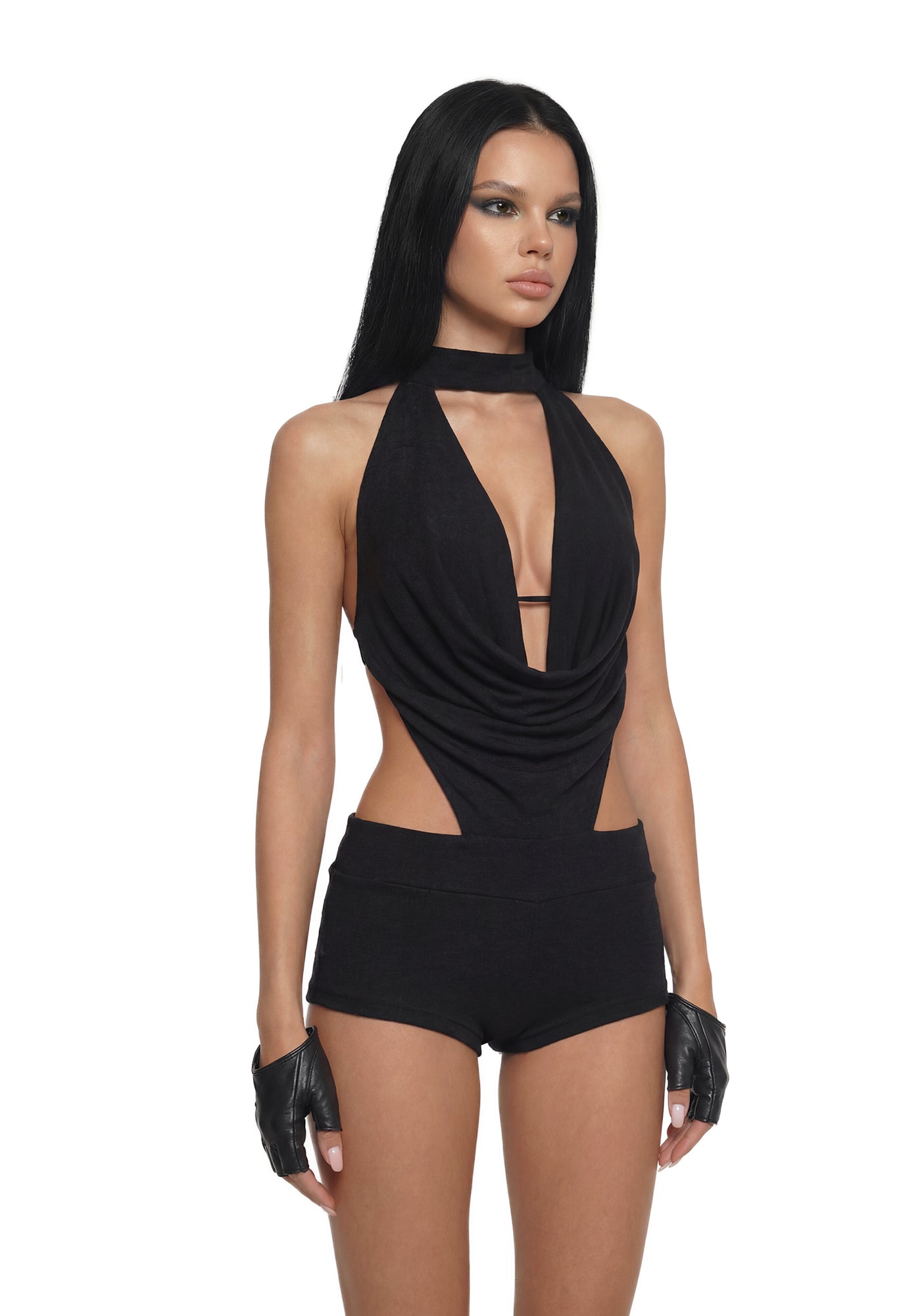 Analog Cowl Neck Romper - Image 3
