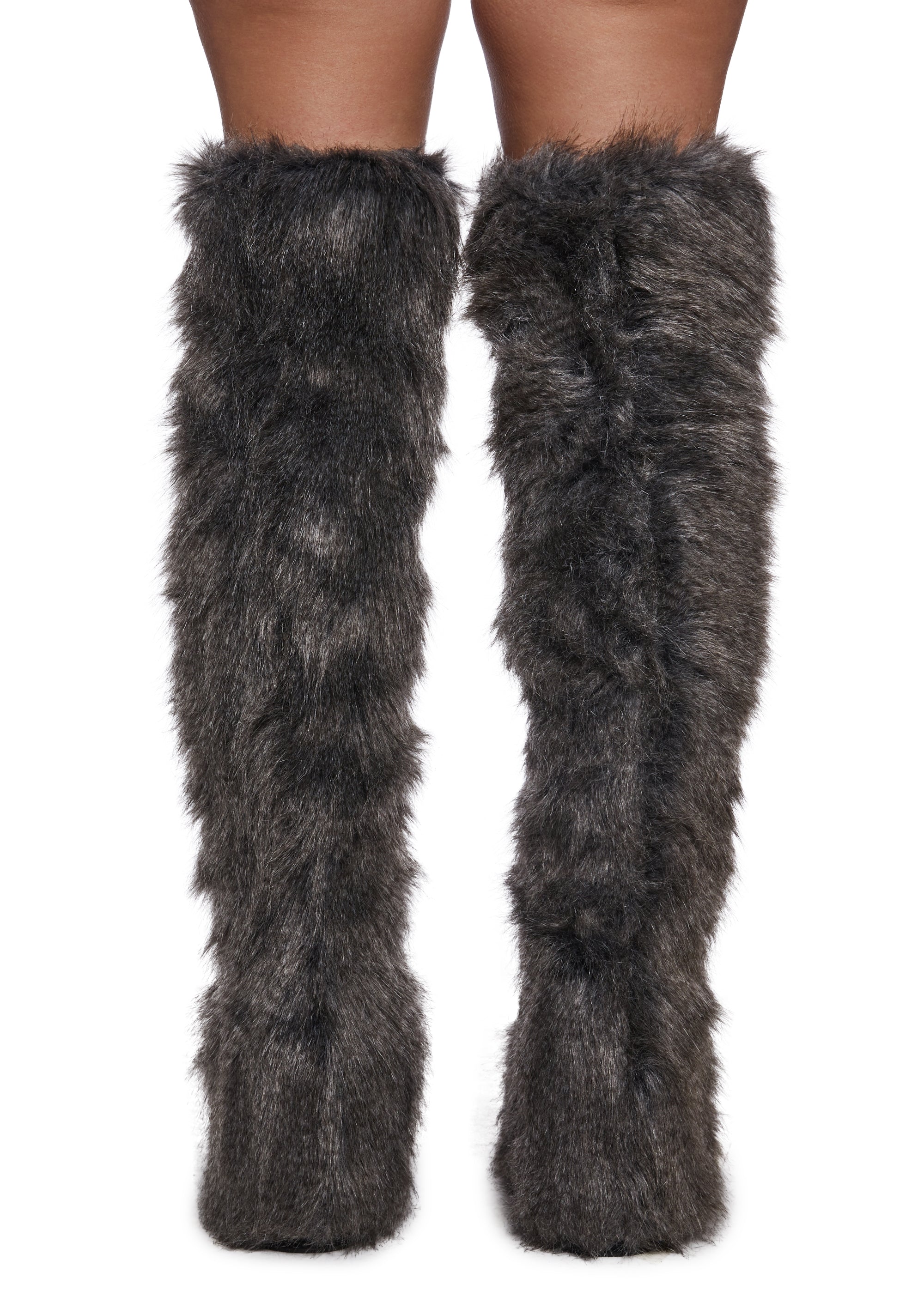 Wild Instincts Thigh High Boots - Gray - Image 4