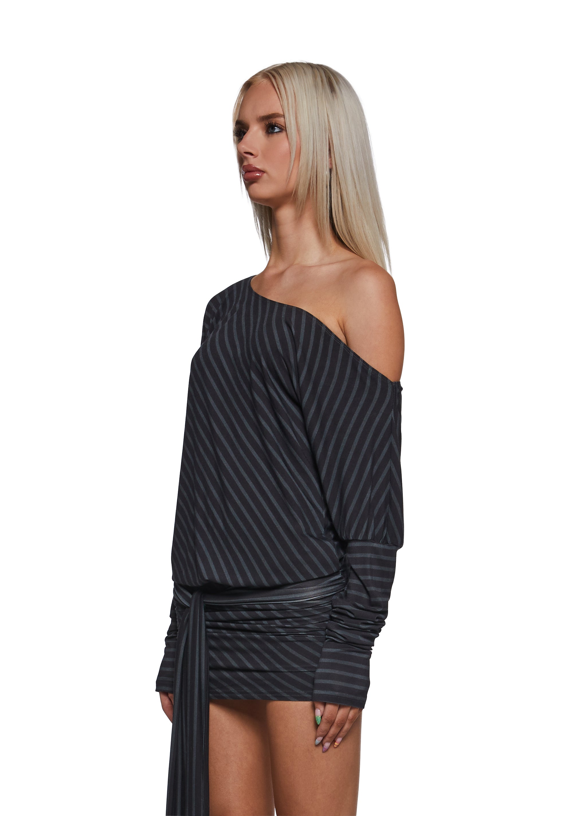 Flirt Hard Off The Shoulder Mini Dress - Image 5