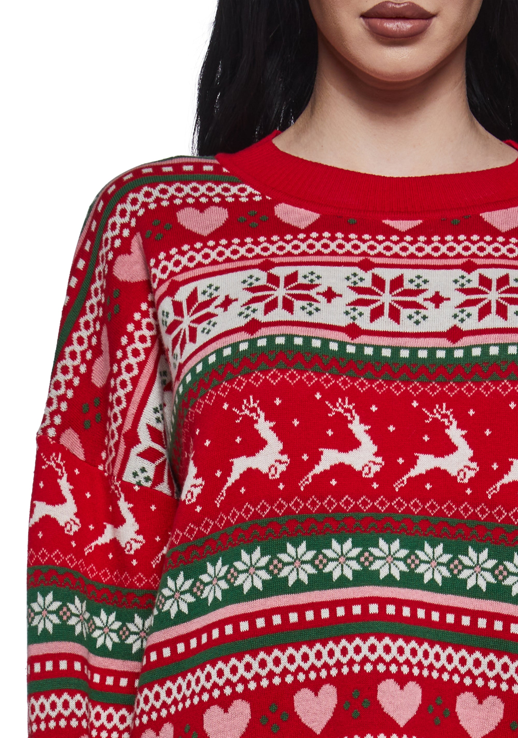 Snowy Soiree Oversized Sweater - Image 5