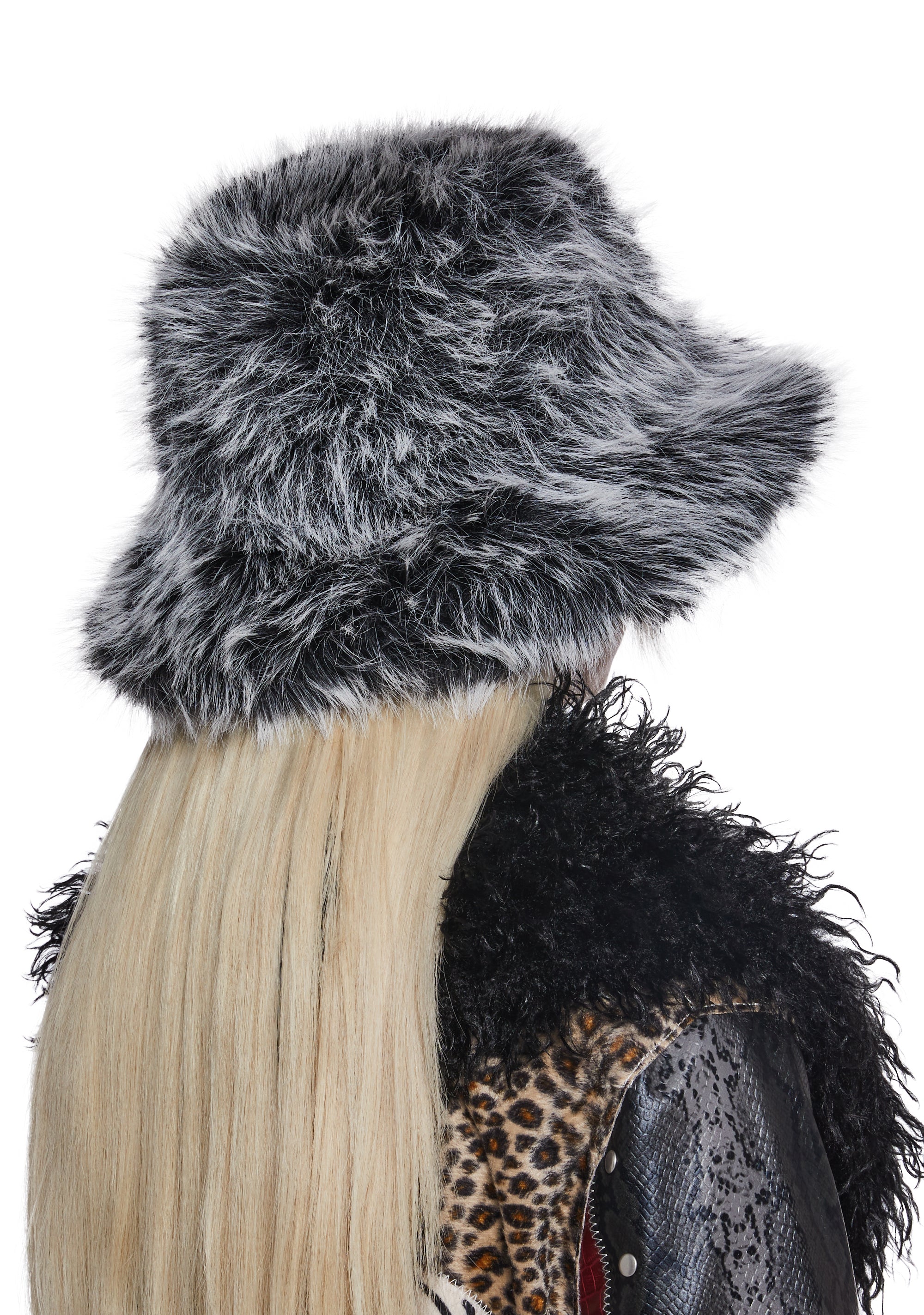 Arctic Noir Faux Fur Bag And Hat Set - Image 6