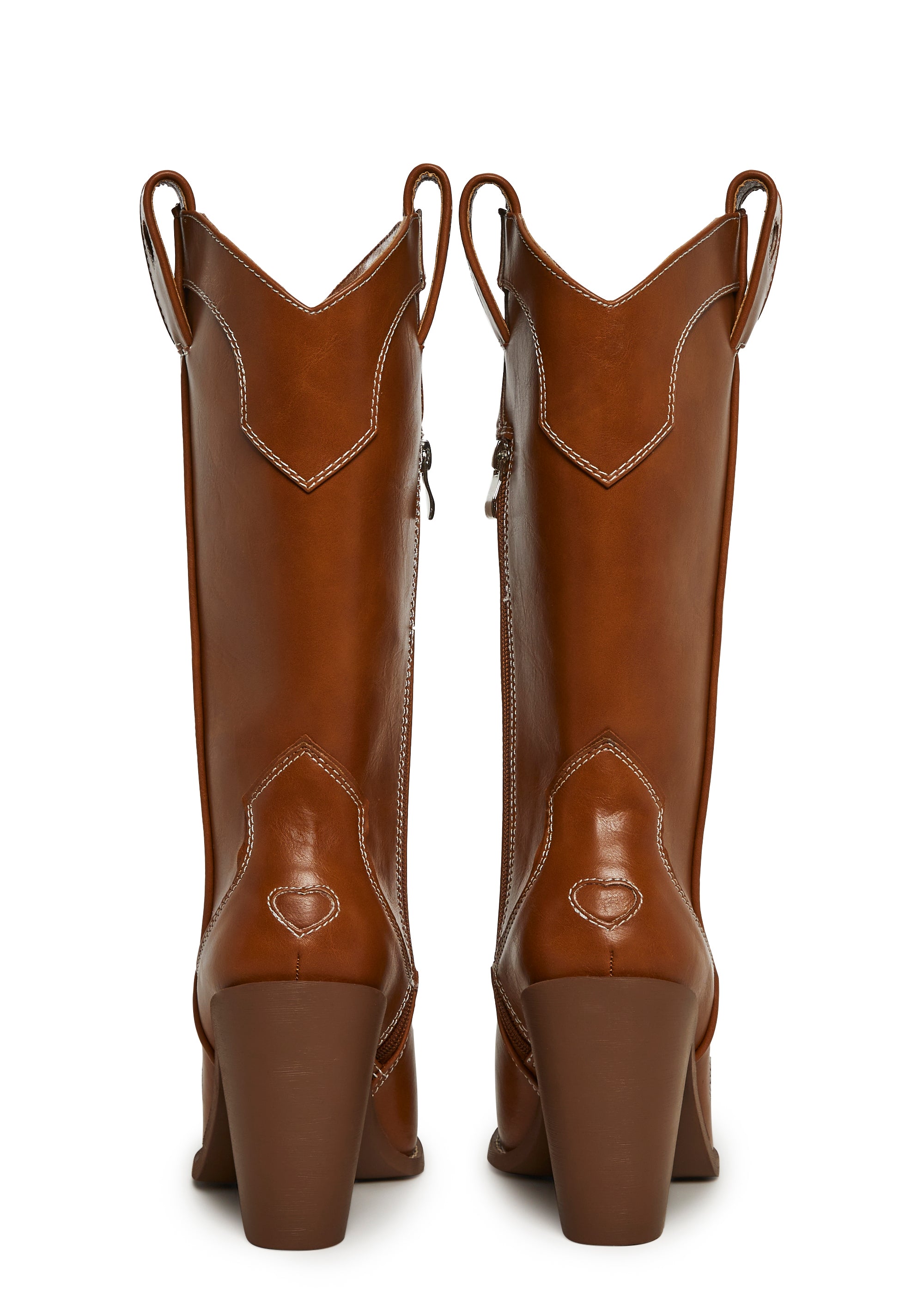 Basic Present Perfect Cowgirl Boot - Carmel - Image 4