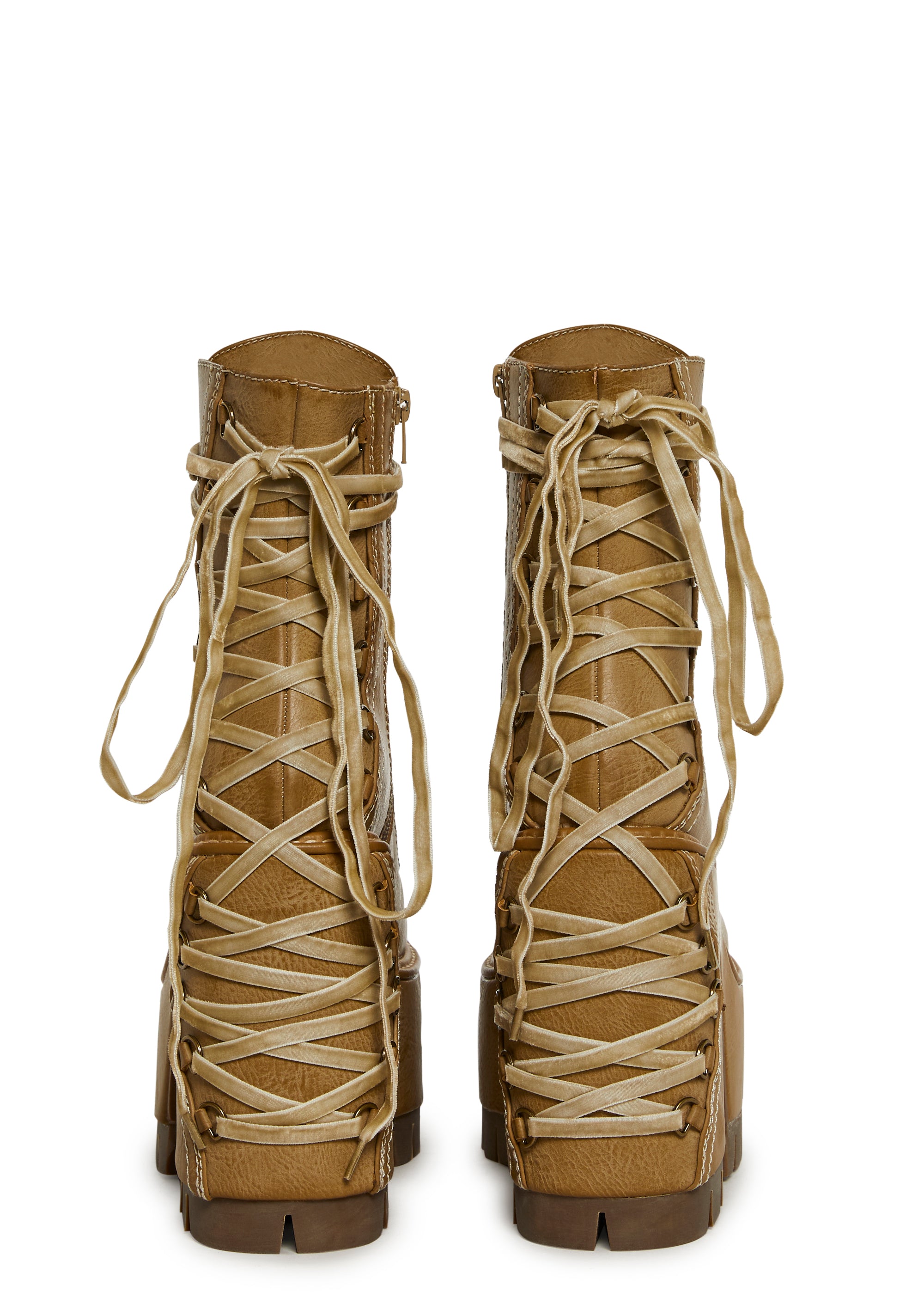 Woodland Lucid Dream Corset Boots - Off White - Image 4