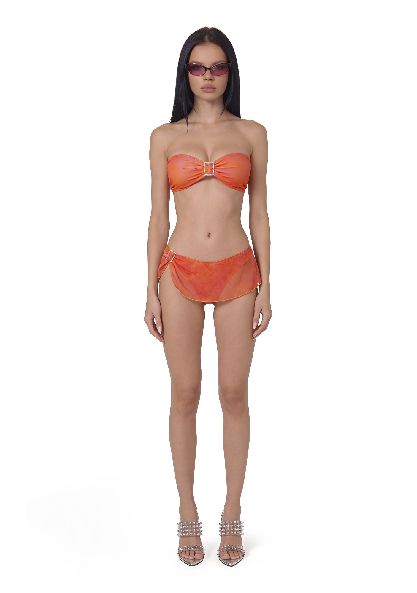 Alternative view of Night Swim Bandeau Bikini Set - Orange
