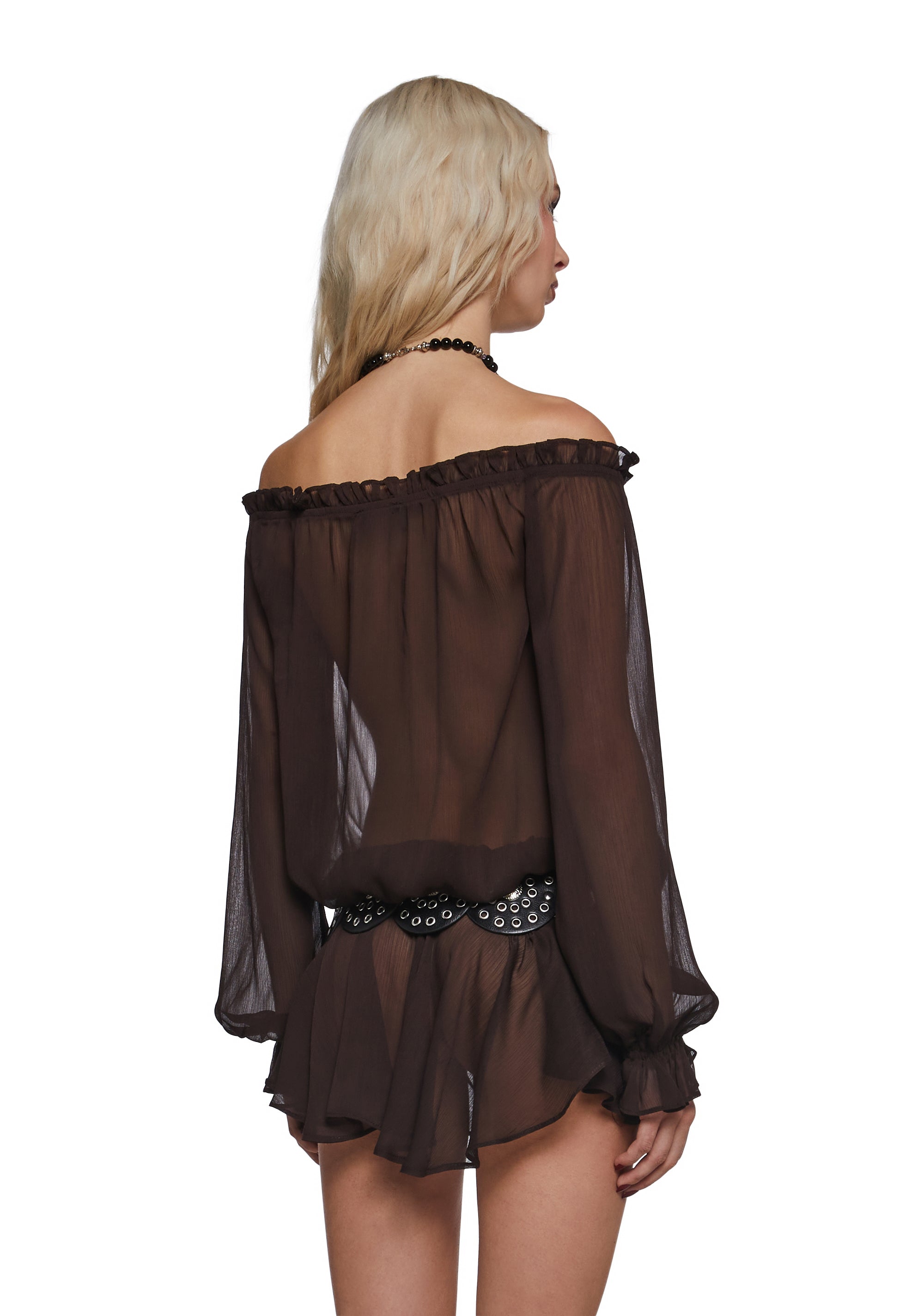 Billowing Winds Boho Dress - Brown - Image 4