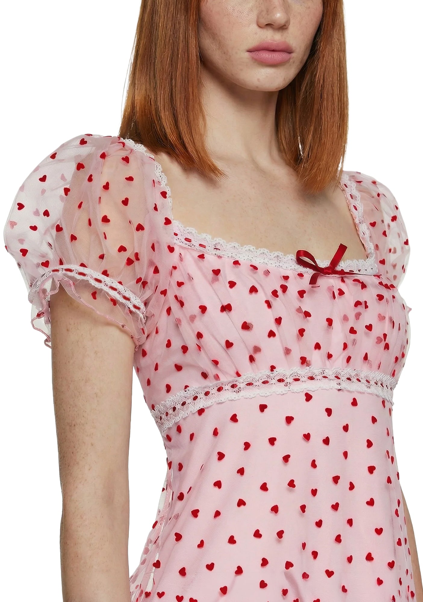 Romantic Words Babydoll Dress - Pink - Image 5