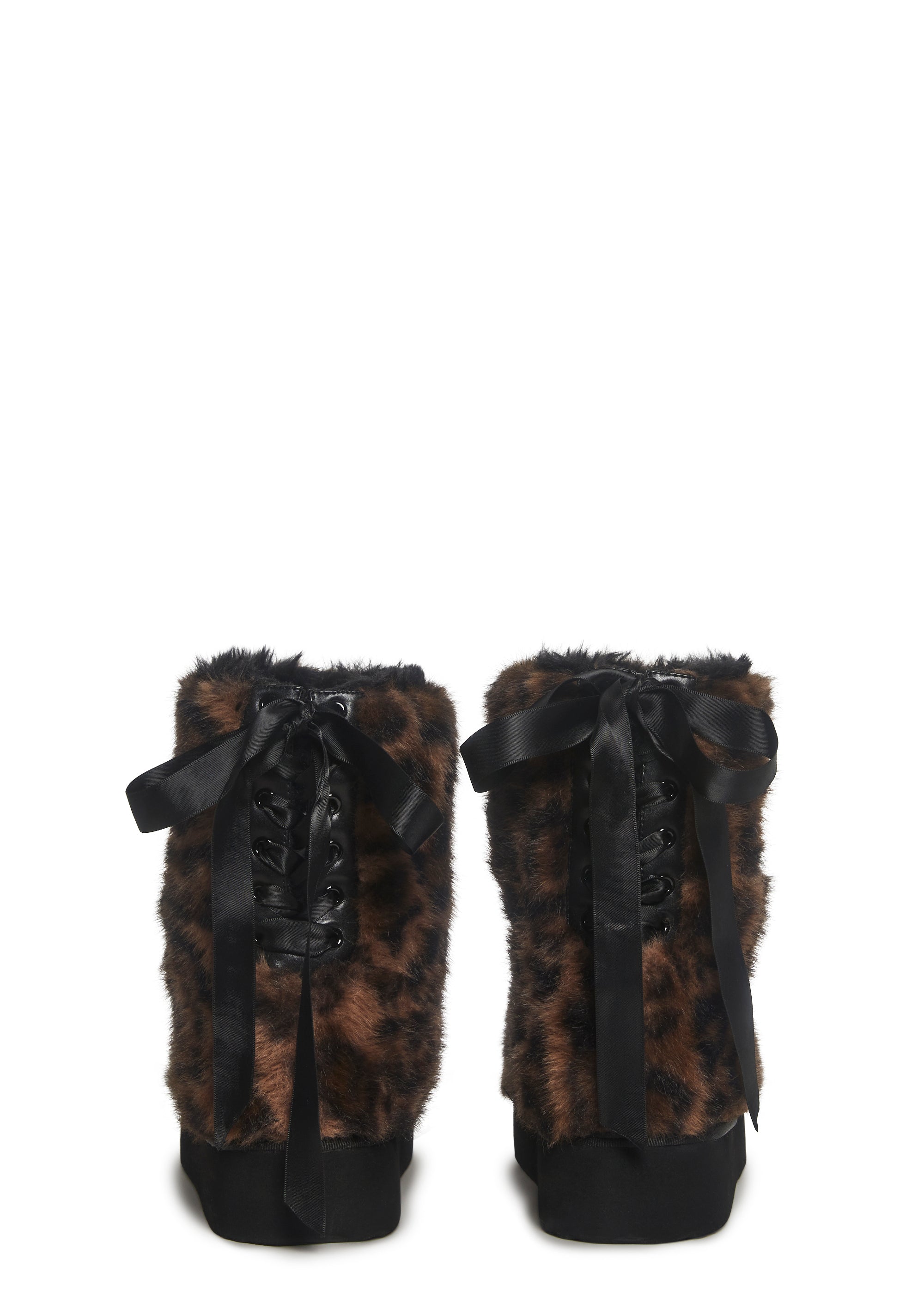 Leopard Faux Fur Booties - Image 4